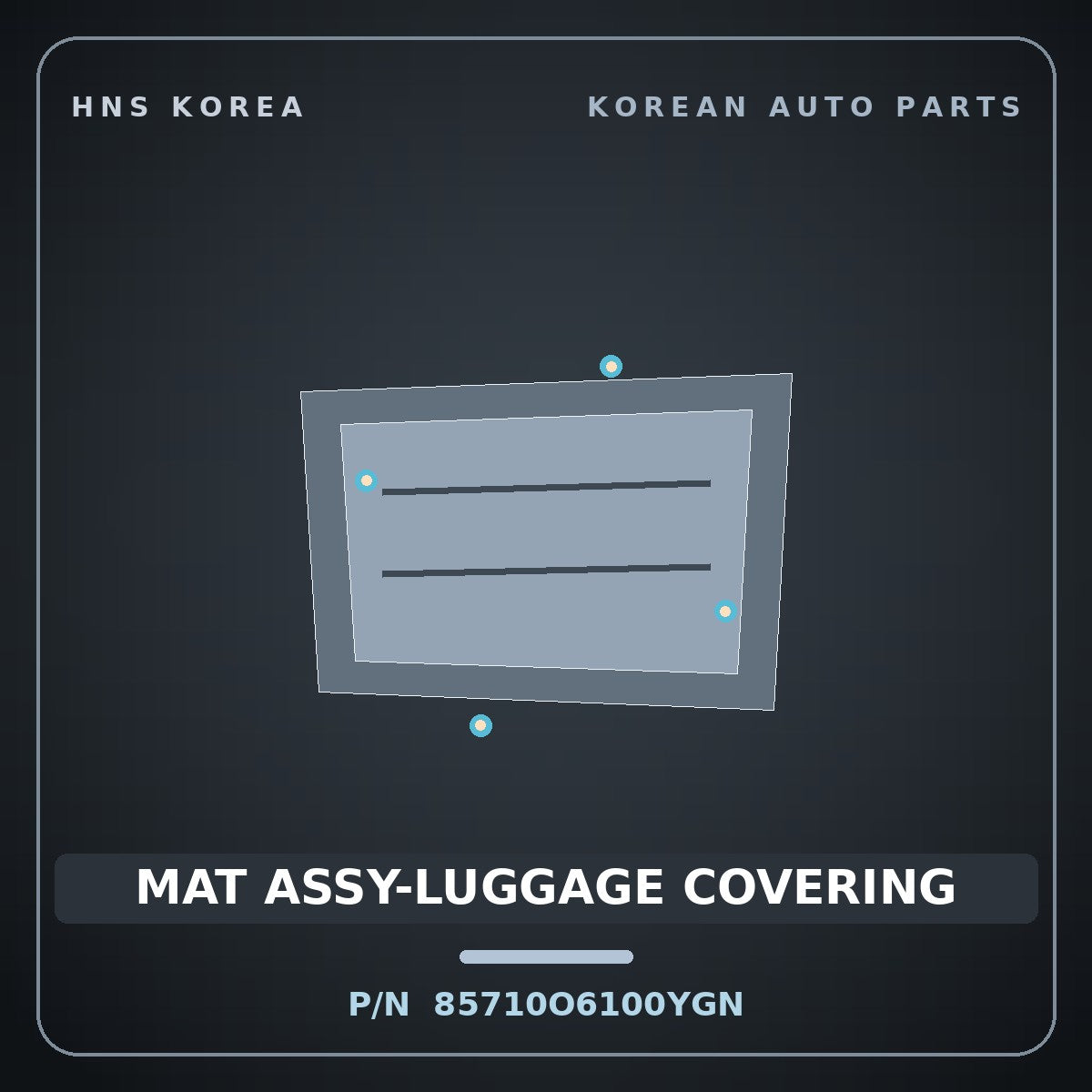 Genuine Mobis MAT ASSY-LUGGAGE COVERING 85710O6100YGN for Casper 2022 HNS Parts Korea