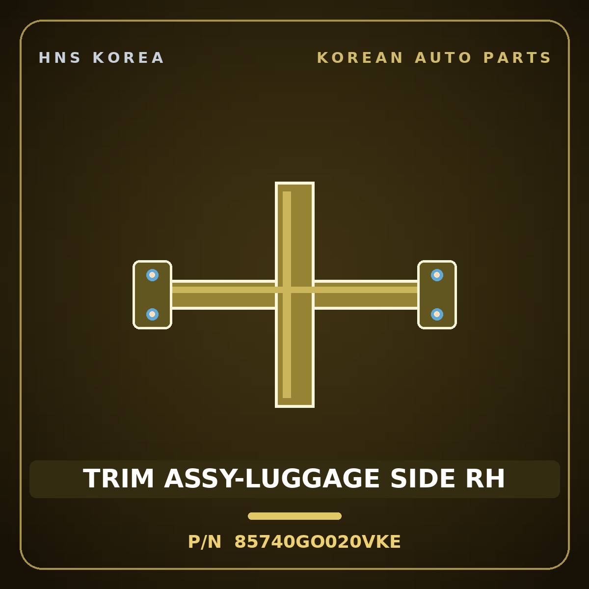 Genuine Mobis TRIM ASSY-LUGGAGE SIDE RH 85740GO020VKE for IONIQ 2024 HNS Parts Korea