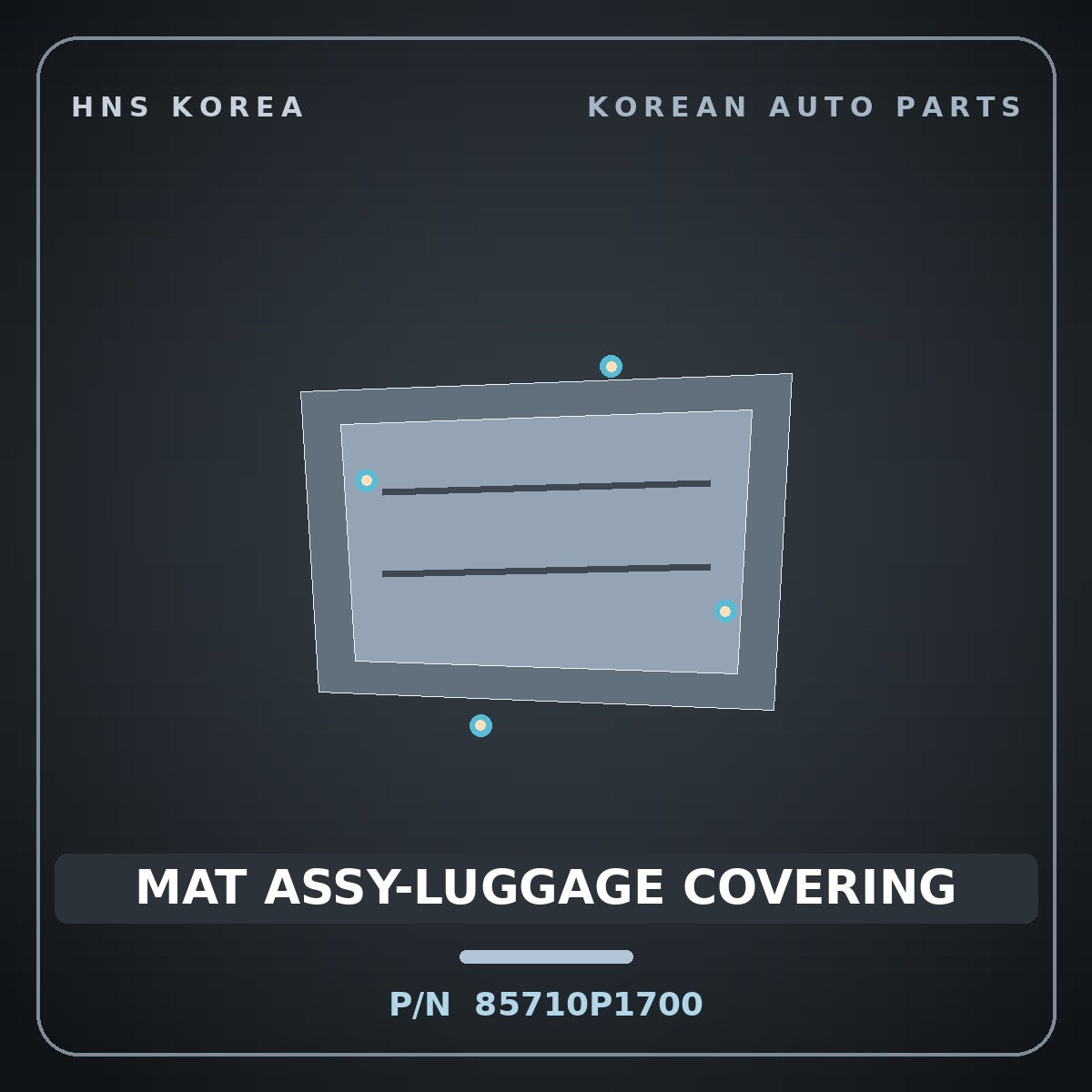 Genuine Mobis MAT ASSY-LUGGAGE COVERING 85710P1700 for Sportage 2022 HNS Parts Korea