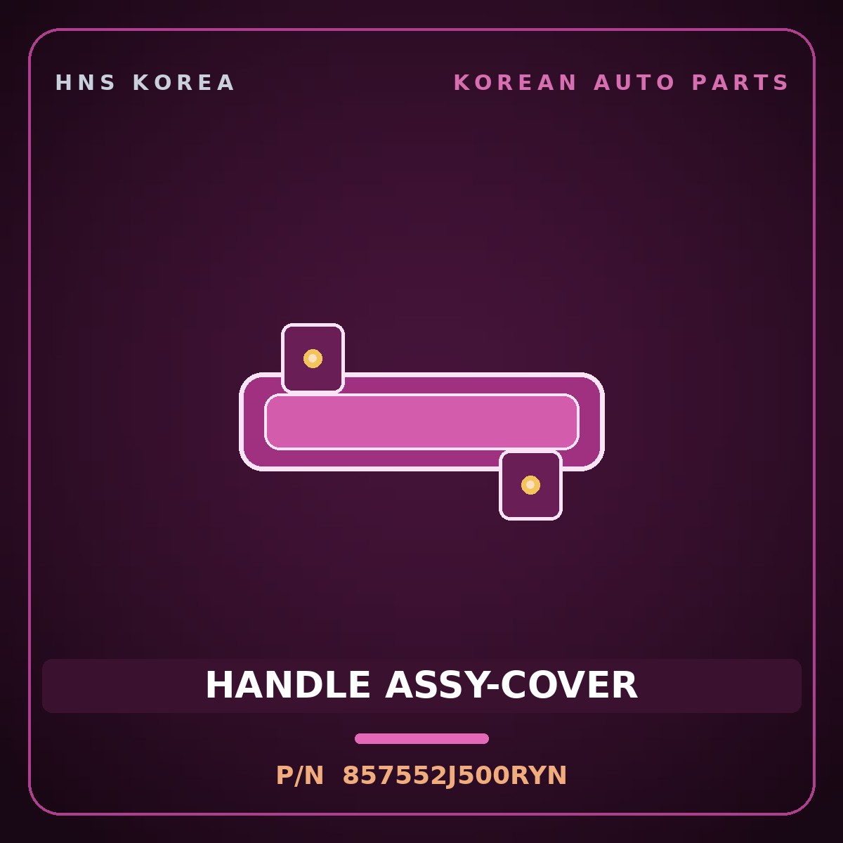 Genuine Mobis HANDLE ASSY-COVER 857552J500RYN for Santa Fe 2012 HNS Parts Korea