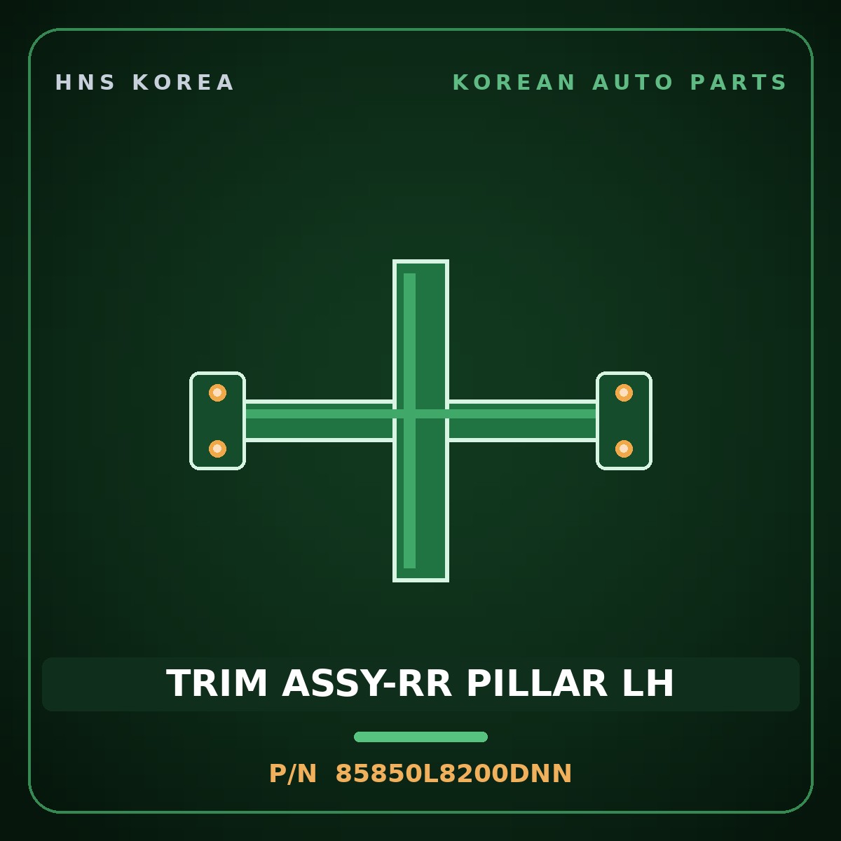 Genuine Mobis TRIM ASSY-RR PILLAR LH 85850L8200DNN for K8 2022 HNS Parts Korea