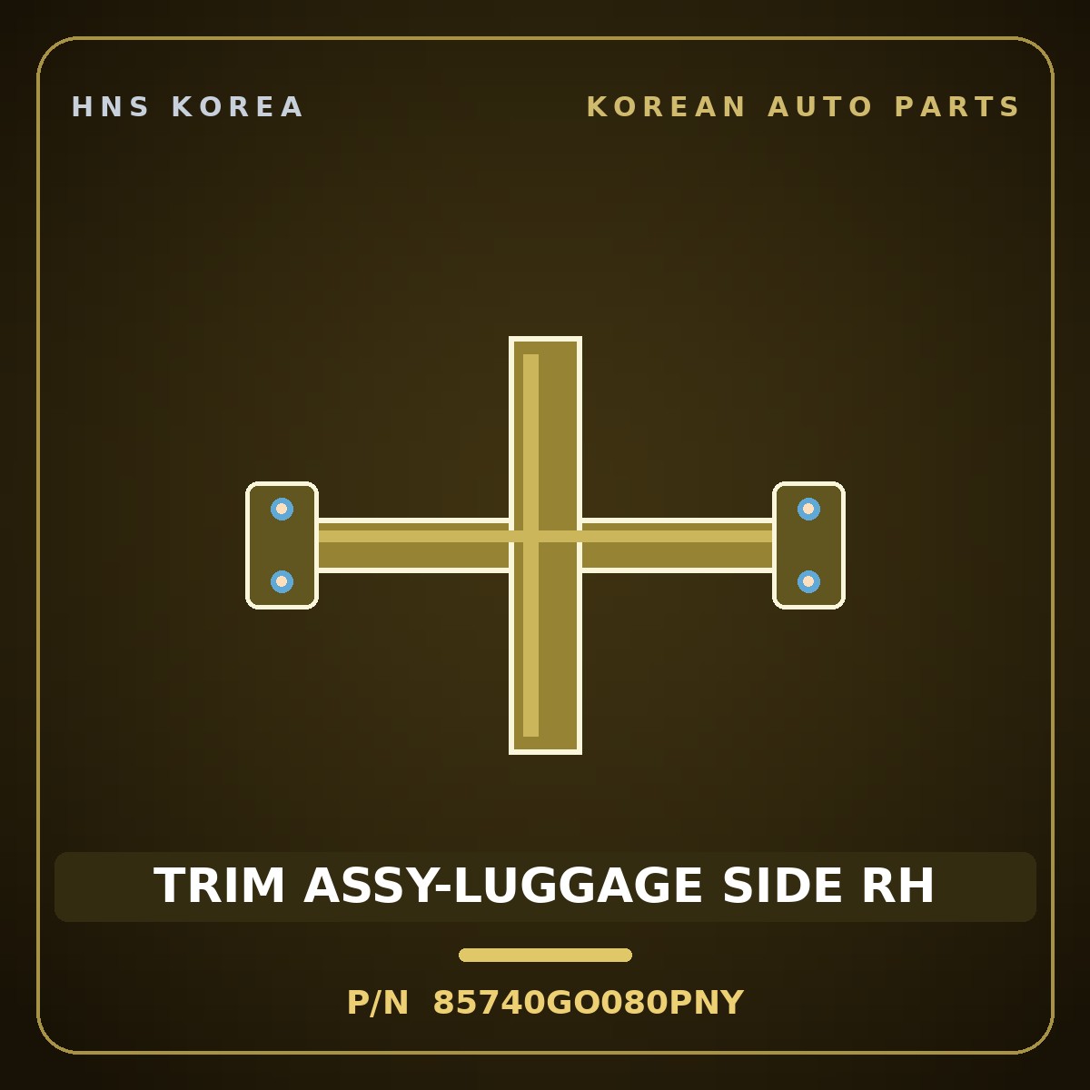 Genuine Mobis TRIM ASSY-LUGGAGE SIDE RH 85740GO080PNY for IONIQ 2024 HNS Parts Korea