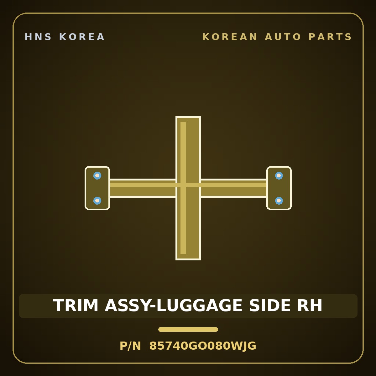 Genuine Mobis TRIM ASSY-LUGGAGE SIDE RH 85740GO080WJG for IONIQ 2024 HNS Parts Korea