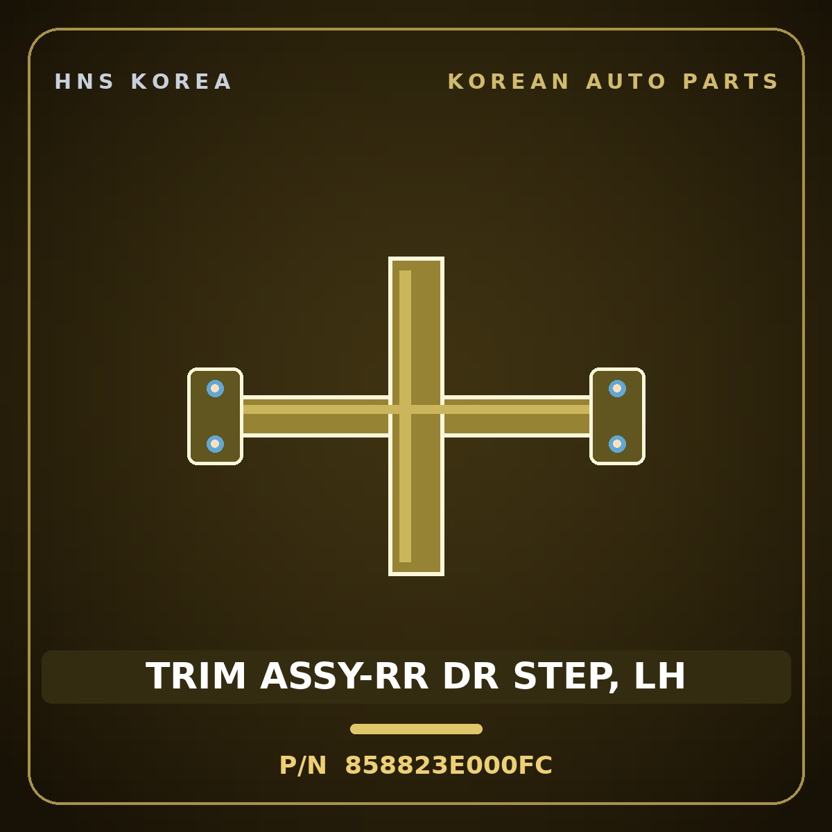 Genuine Mobis TRIM ASSY-RR DR STEP, LH 858823E000FC for Sorento 2002 HNS Parts Korea