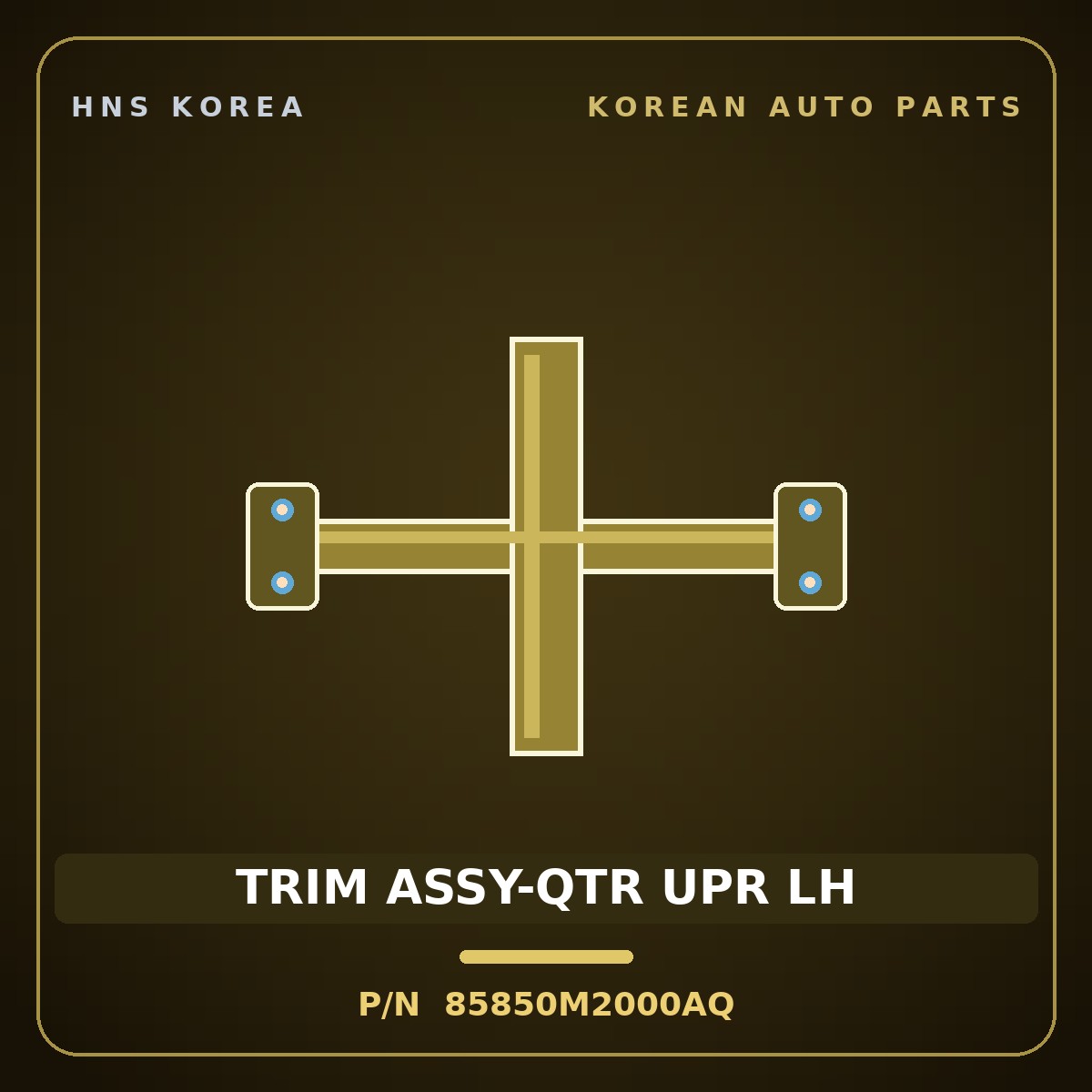 Genuine Mobis TRIM ASSY-QTR UPR LH 85850M2000AQ for Santamo 1995 HNS Parts Korea