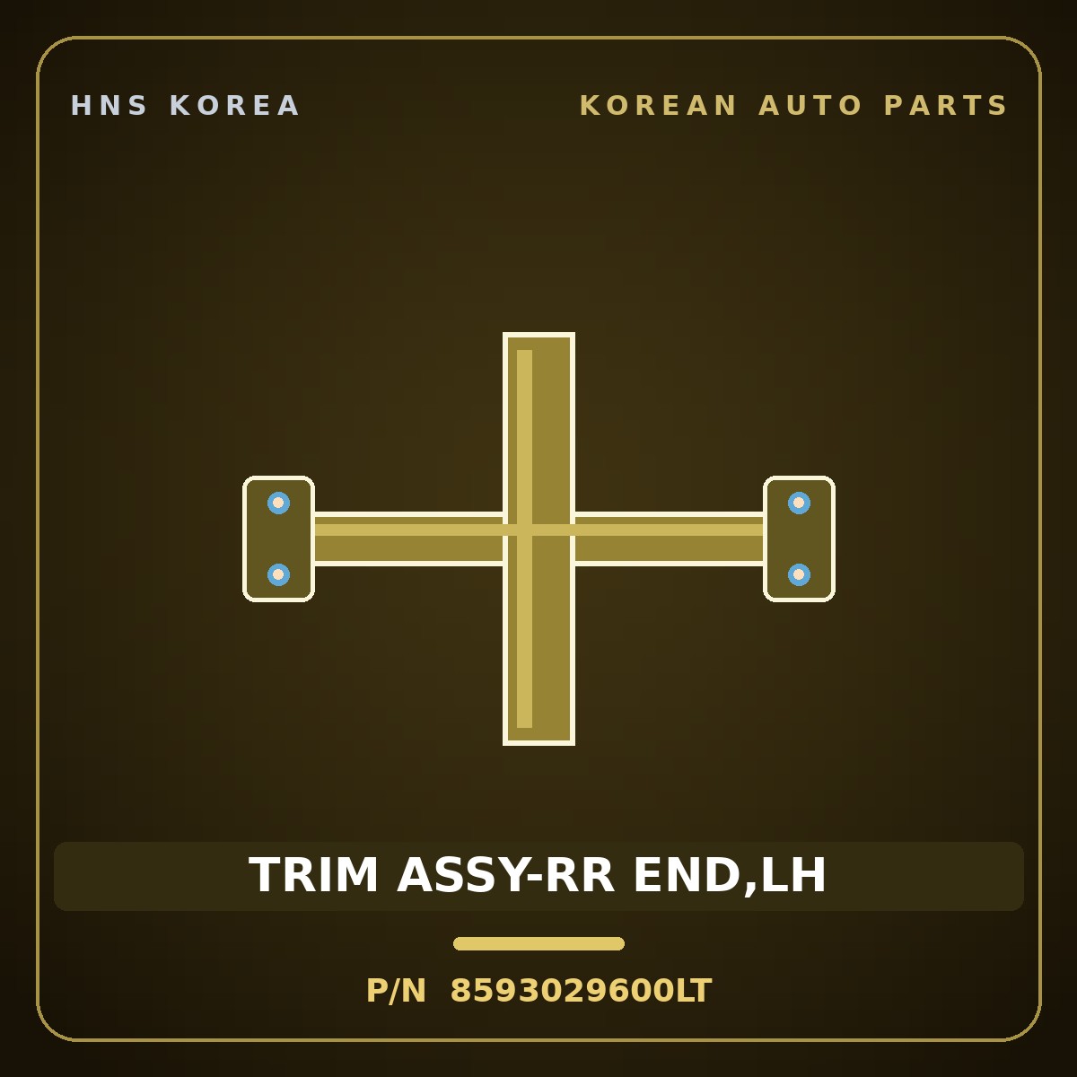 Genuine Mobis TRIM ASSY-RR END,LH 8593029600LT for Elantra 1996 HNS Parts Korea