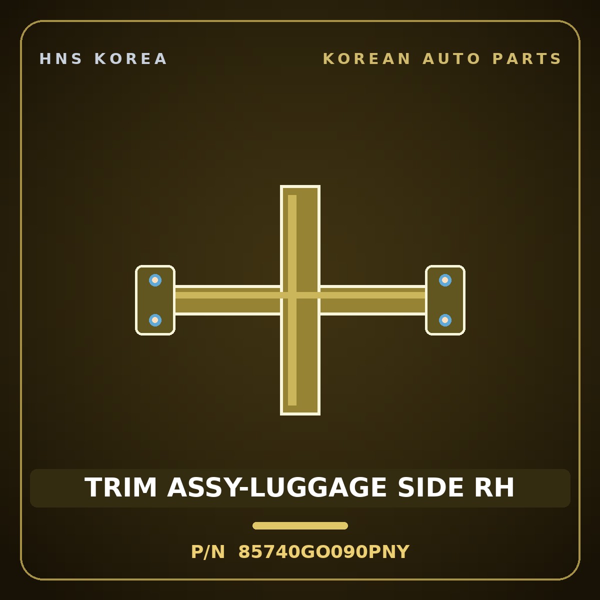 Genuine Mobis TRIM ASSY-LUGGAGE SIDE RH 85740GO090PNY for IONIQ 2024 HNS Parts Korea