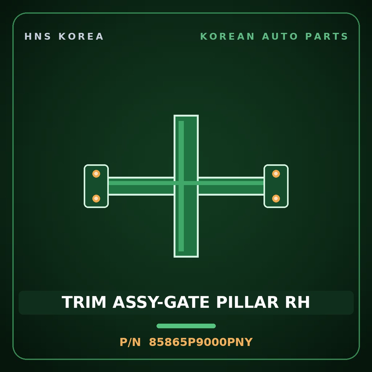 Genuine Mobis TRIM ASSY-GATE PILLAR RH 85865P9000PNY for Palisade 2025 HNS Parts Korea