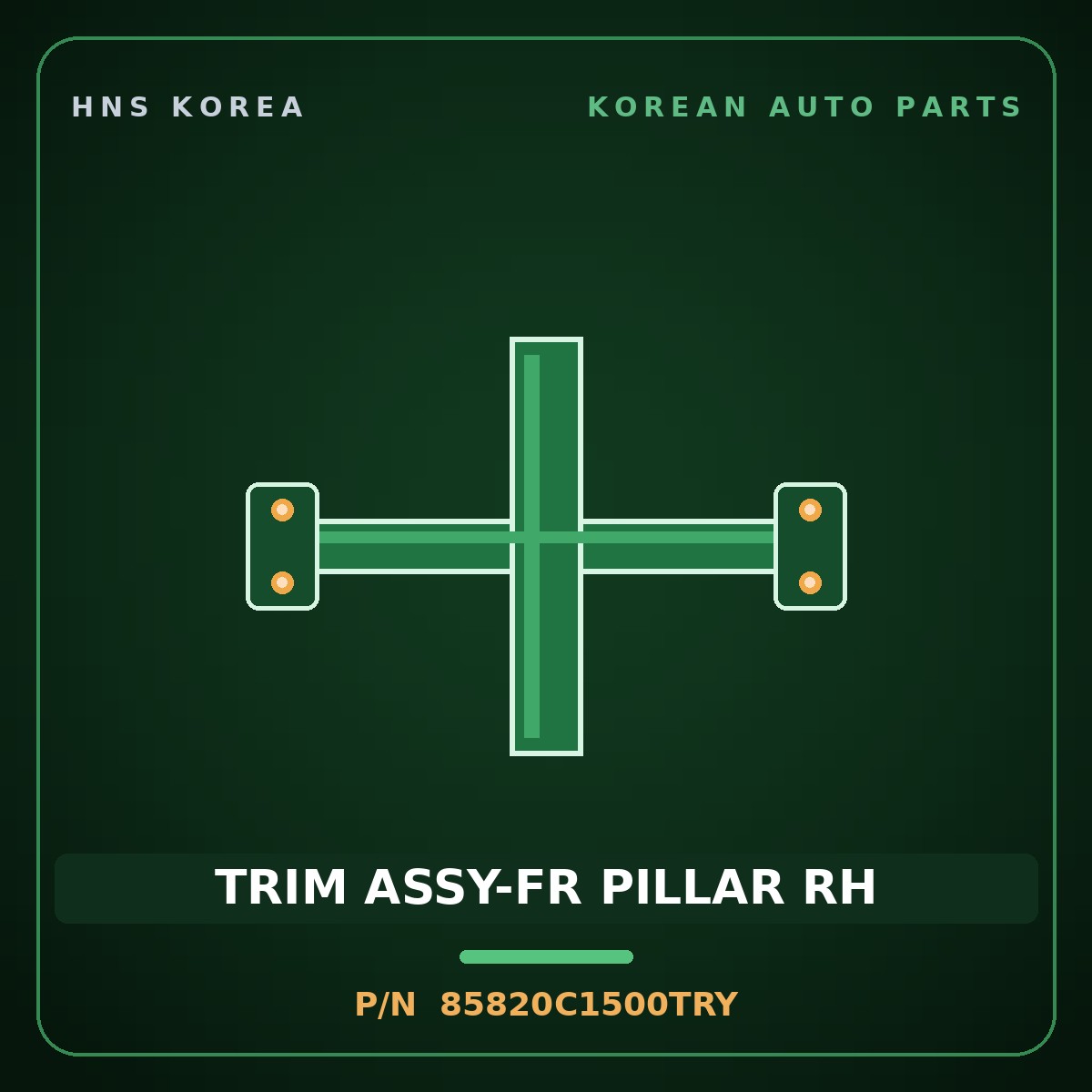 Genuine Mobis TRIM ASSY-FR PILLAR RH 85820C1500TRY for Sonata 2014 HNS Parts Korea