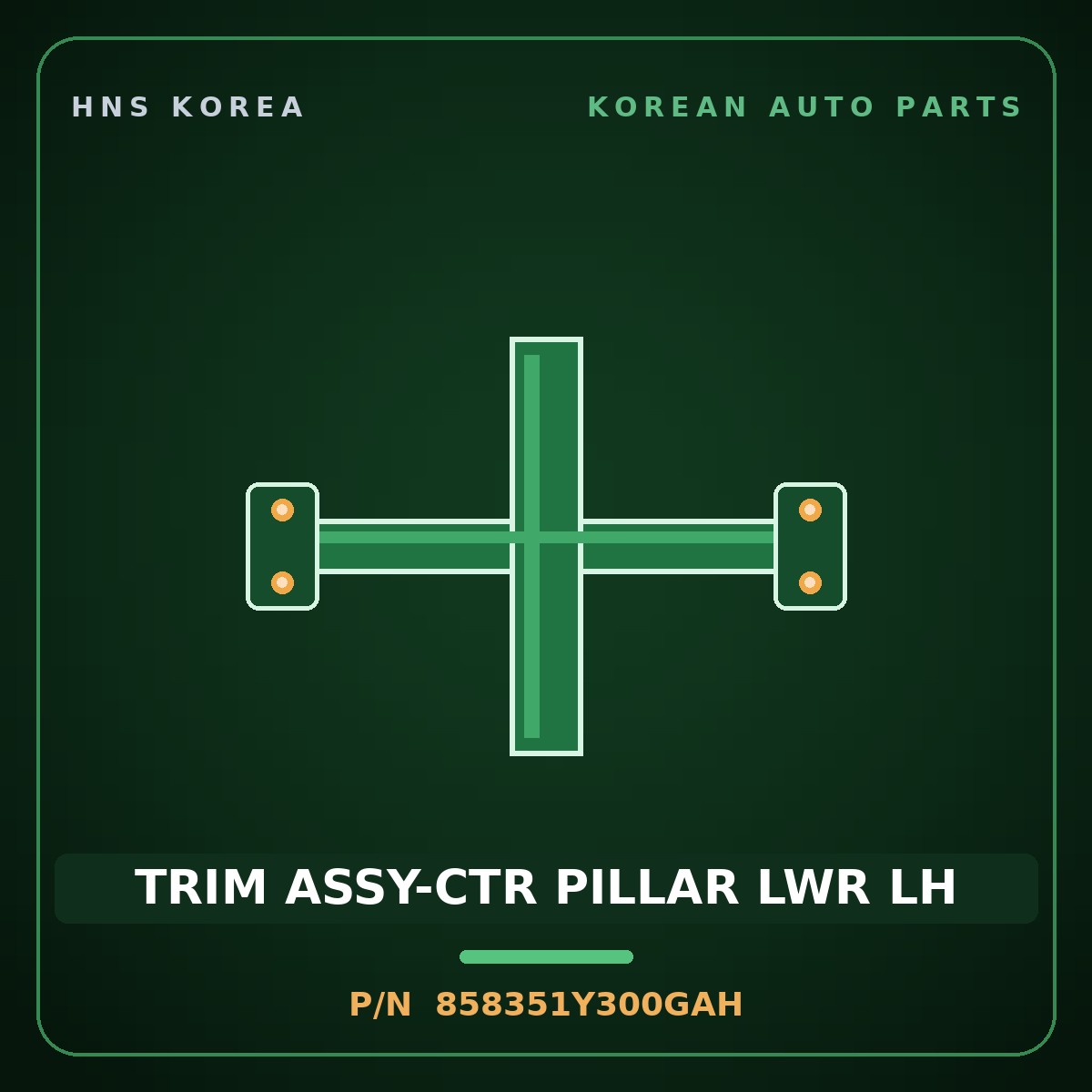 Genuine Mobis TRIM ASSY-CTR PILLAR LWR LH 858351Y300GAH for Morning 2011 HNS Parts Korea