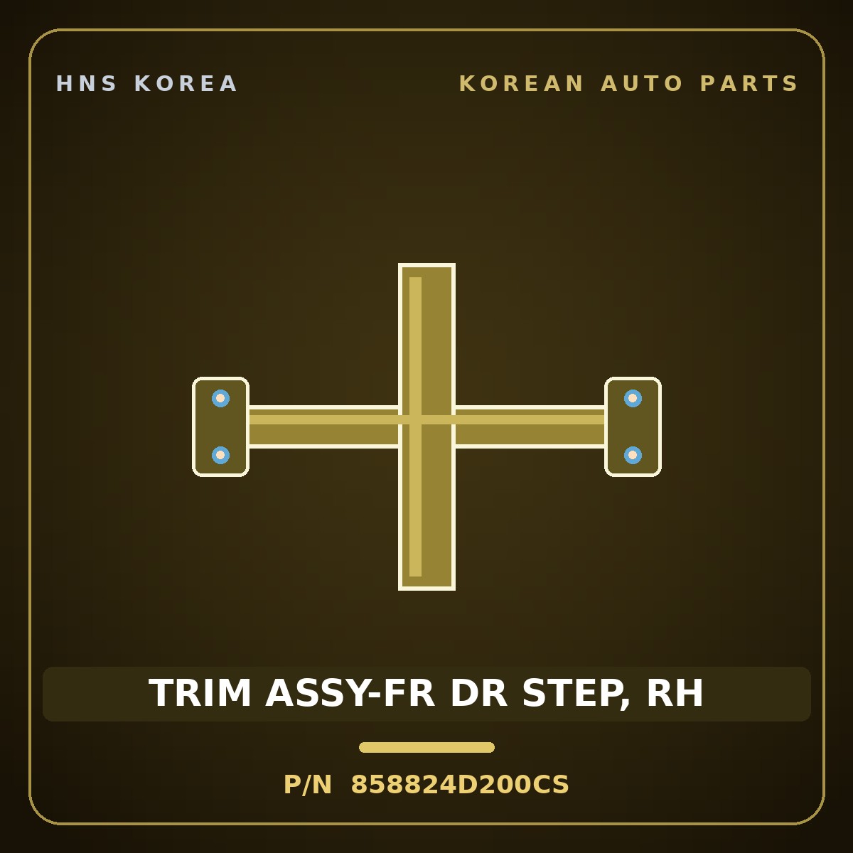 Genuine Mobis TRIM ASSY-FR DR STEP, RH 858824D200CS for Carnival 2005 HNS Parts Korea