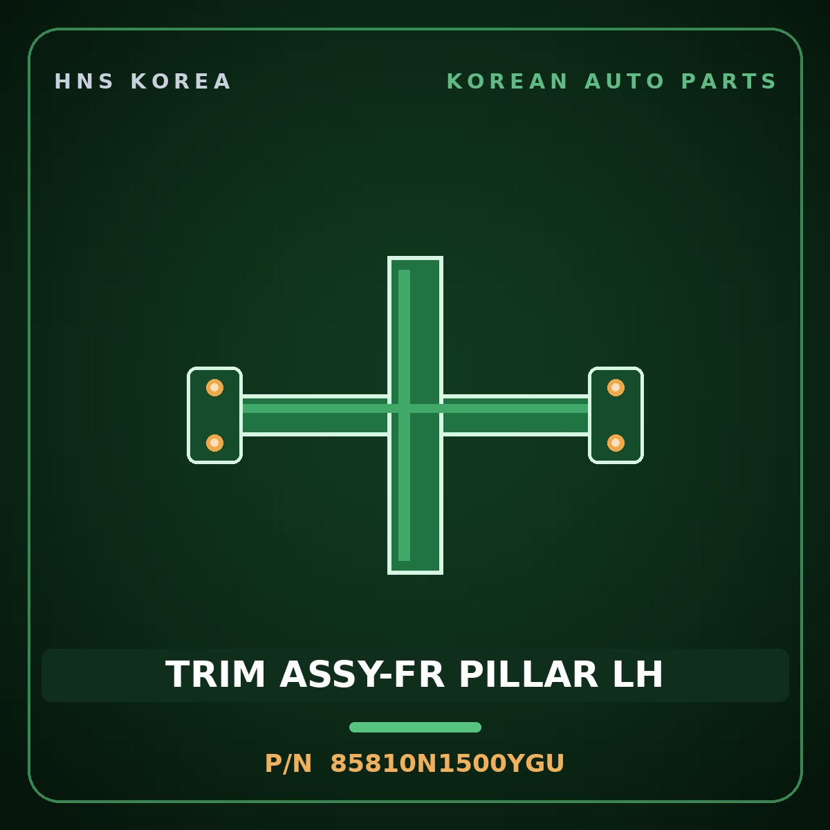 Genuine Mobis TRIM ASSY-FR PILLAR LH 85810N1500YGU for Grandeur 2026 HNS Parts Korea