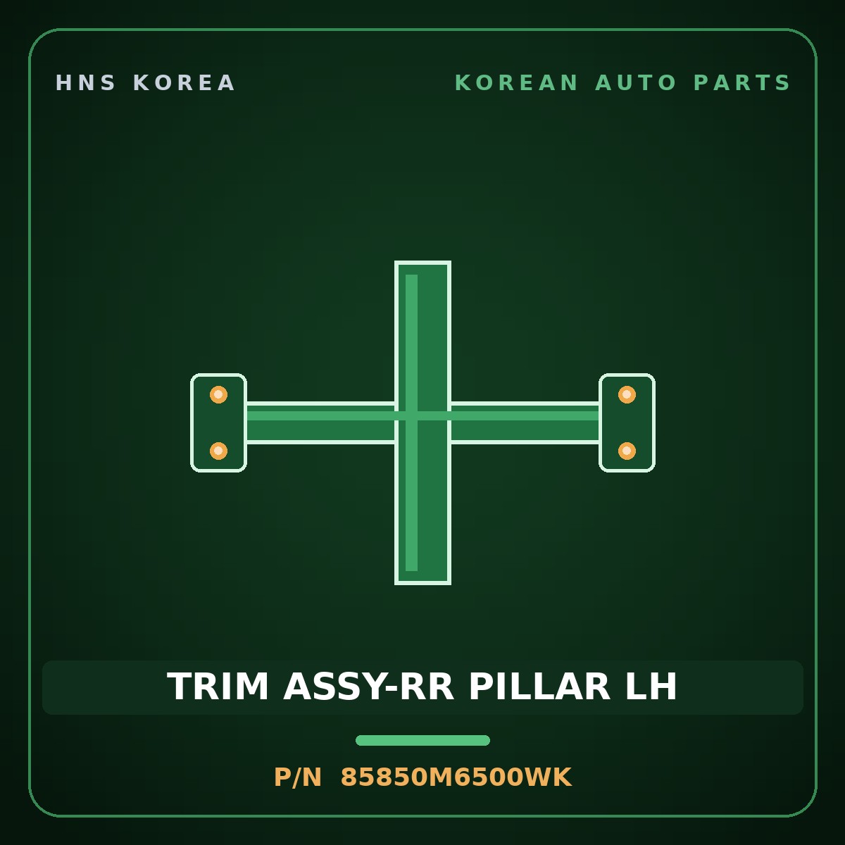 Genuine Mobis TRIM ASSY-RR PILLAR LH 85850M6500WK for K3 2018 HNS Parts Korea