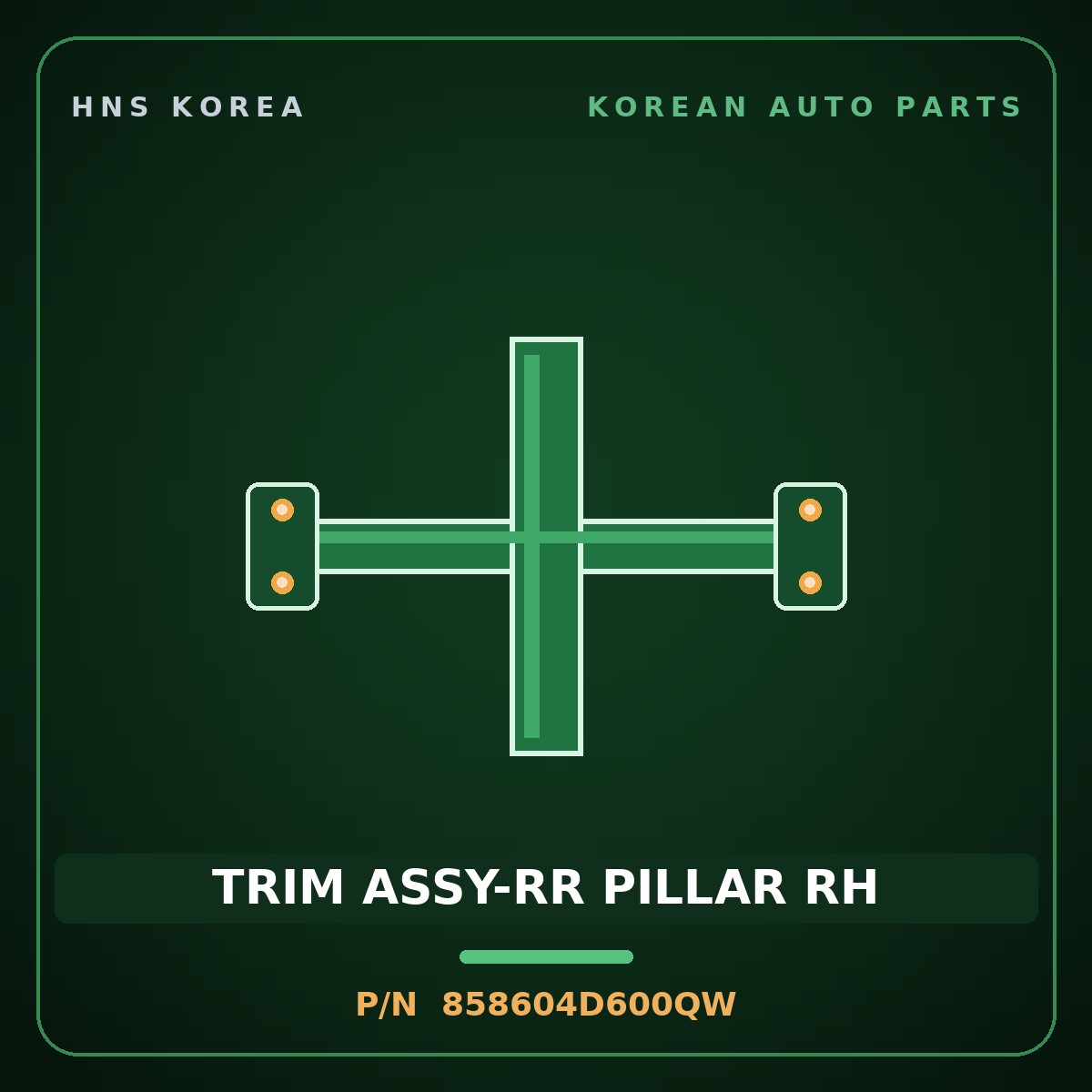 Genuine Mobis TRIM ASSY-RR PILLAR RH 858604D600QW for Carnival 2005 HNS Parts Korea