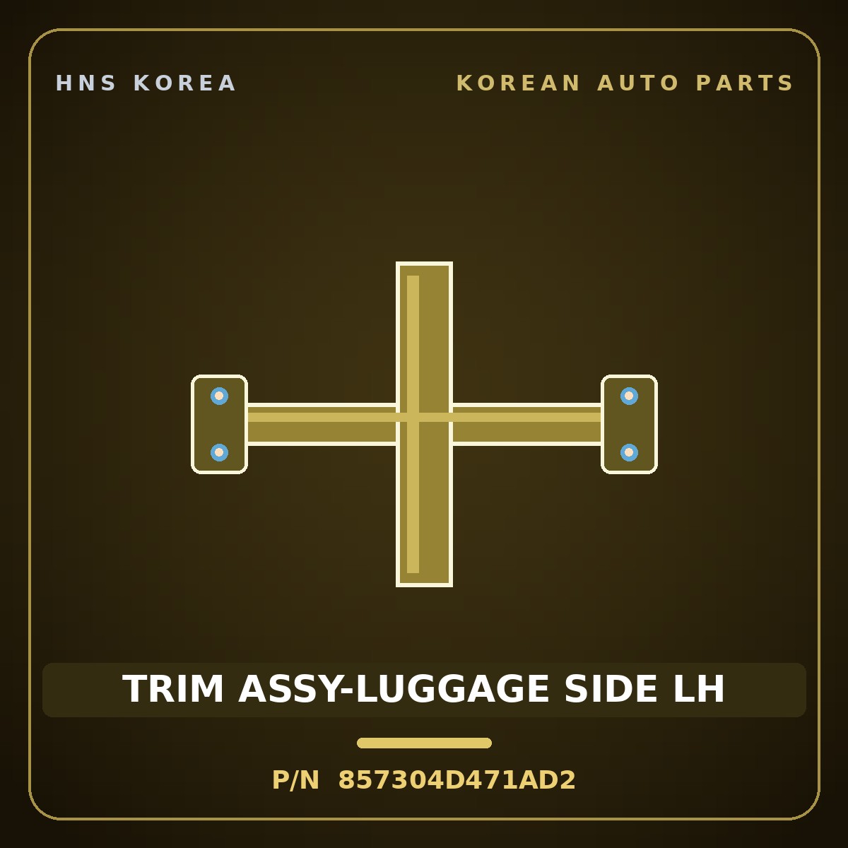 Genuine Mobis TRIM ASSY-LUGGAGE SIDE LH 857304D471AD2 for Carnival 2005 HNS Parts Korea