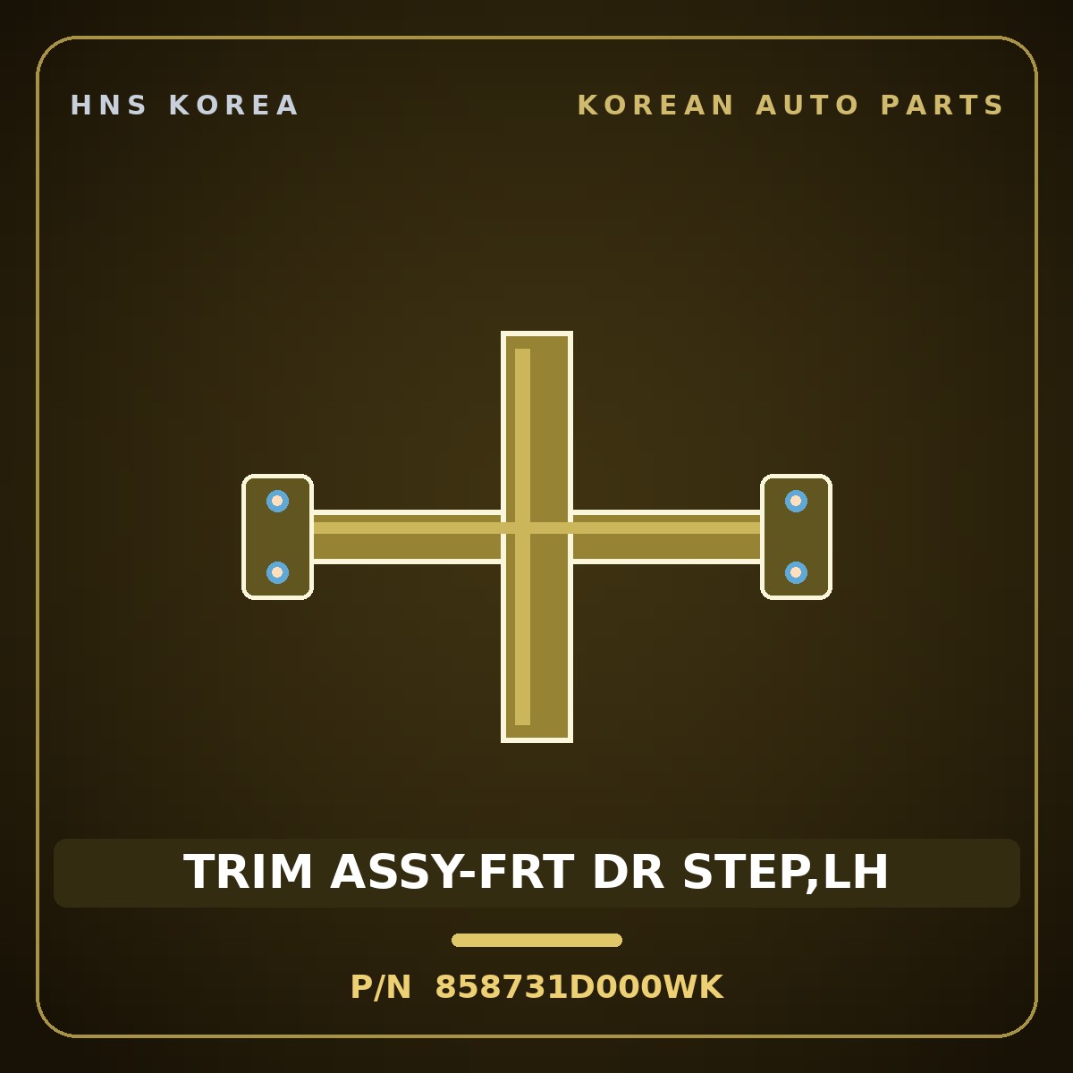 Genuine Mobis TRIM ASSY-FRT DR STEP,LH 858731D000WK for Carens 2006 HNS Parts Korea