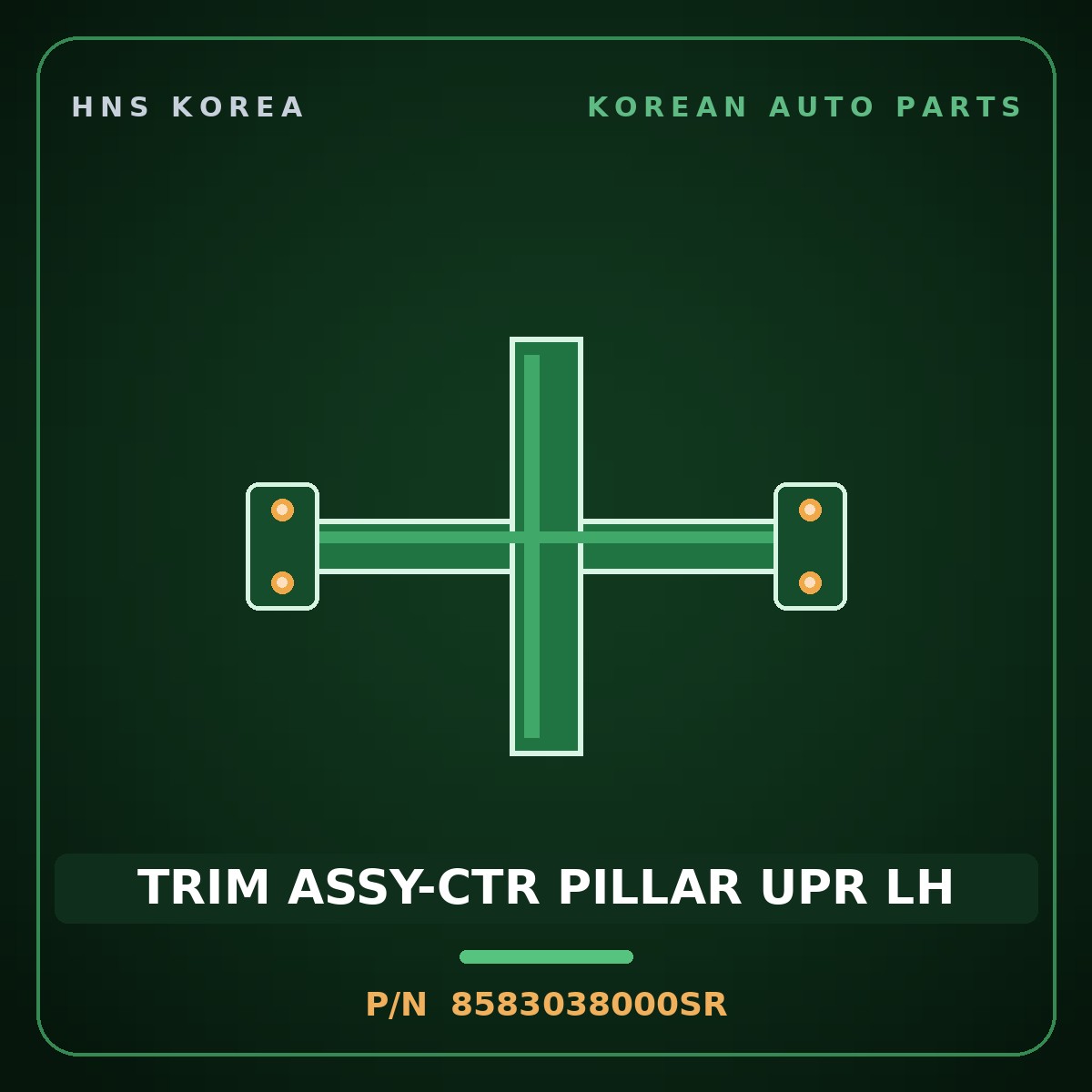Genuine Mobis TRIM ASSY-CTR PILLAR UPR LH 8583038000SR for Sonata 1999 HNS Parts Korea