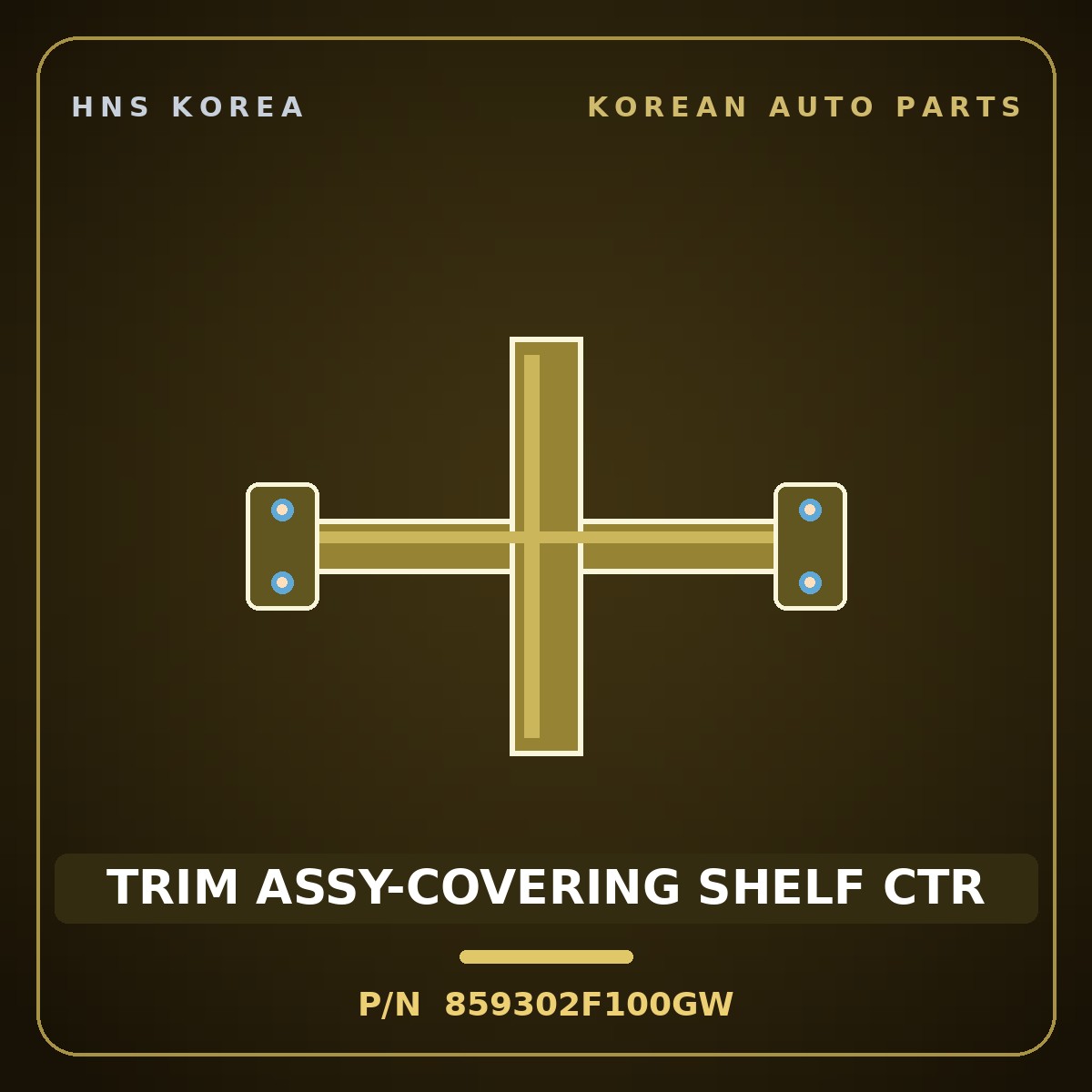 Genuine Mobis TRIM ASSY-COVERING SHELF CTR 859302F100GW for Cerato 2003 HNS Parts Korea