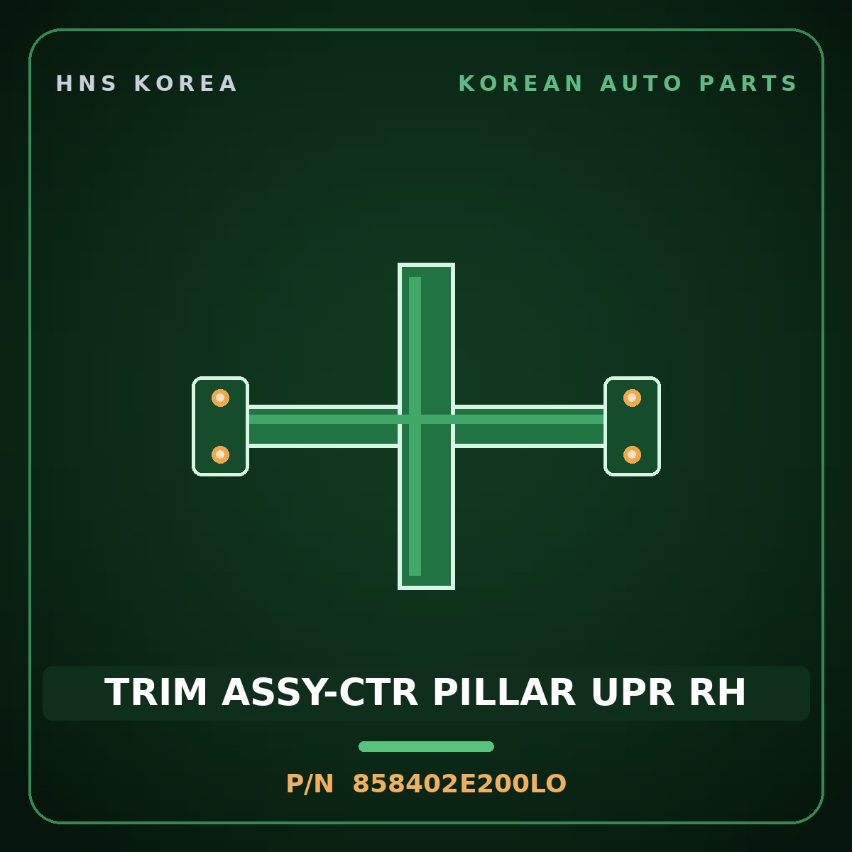 Genuine Mobis TRIM ASSY-CTR PILLAR UPR RH 858402E200LO for Tucson 2004 HNS Parts Korea