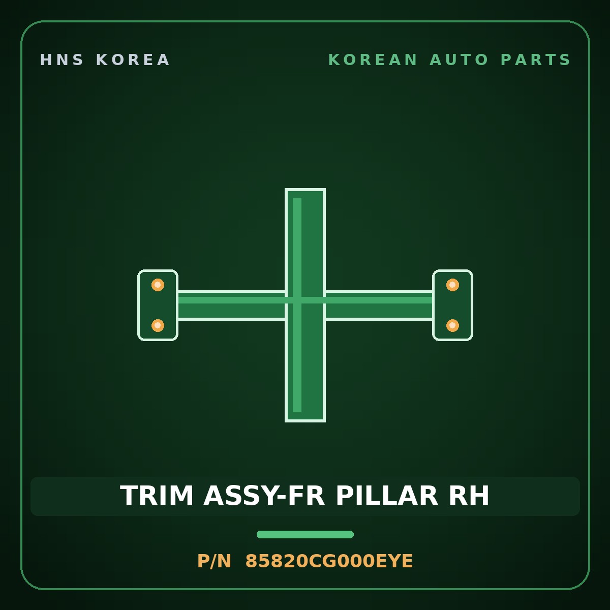 Genuine Mobis TRIM ASSY-FR PILLAR RH 85820CG000EYE for Staria 2021 HNS Parts Korea