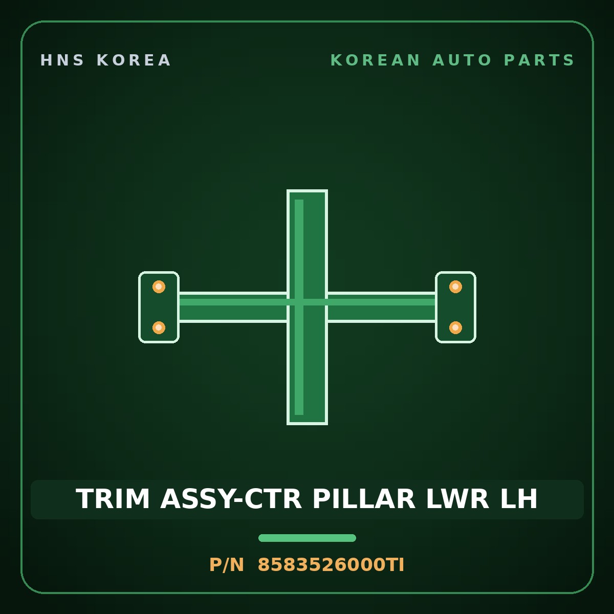 Genuine Mobis TRIM ASSY-CTR PILLAR LWR LH 8583526000TI for Santa Fe 2000 HNS Parts Korea