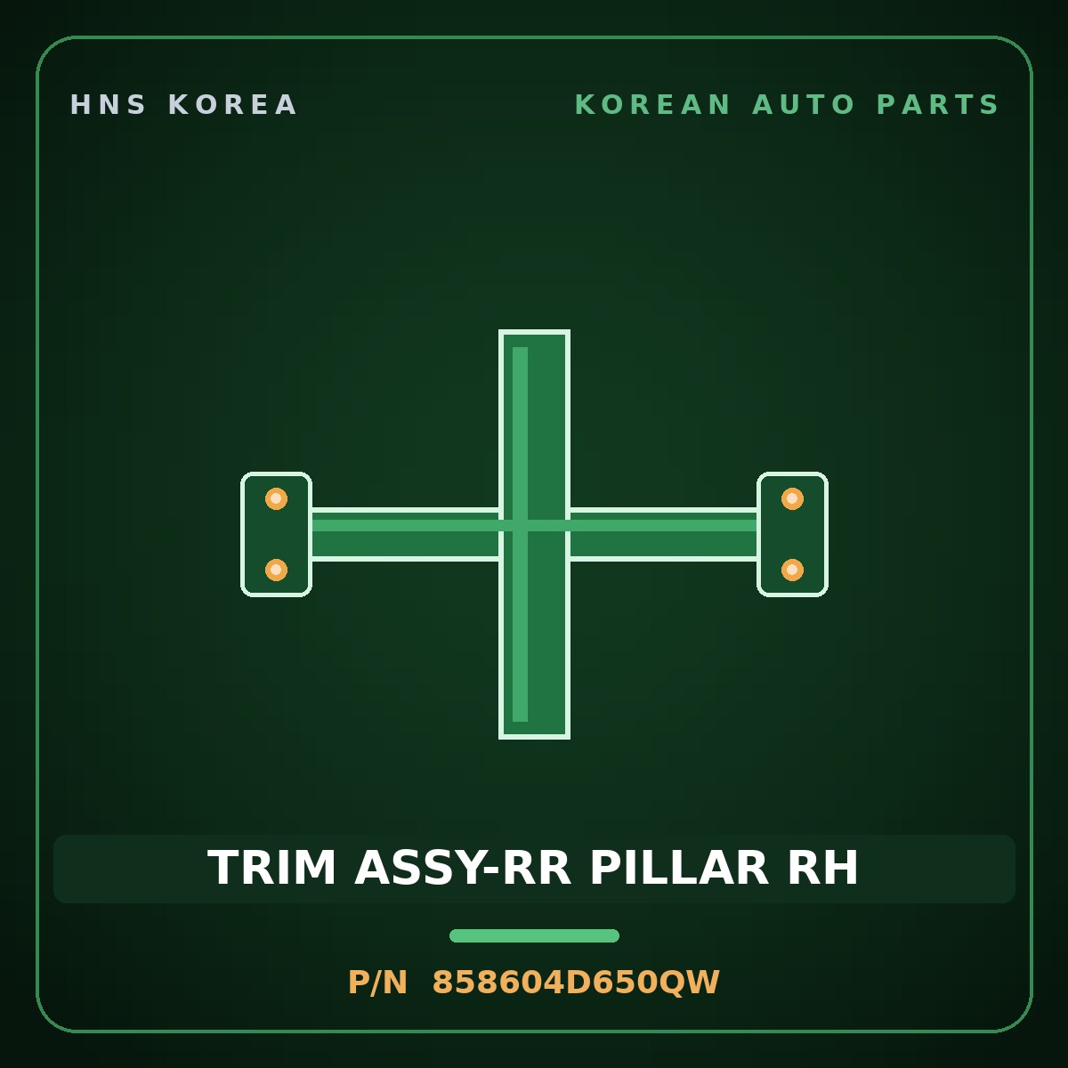 Genuine Mobis TRIM ASSY-RR PILLAR RH 858604D650QW for Carnival 2005 HNS Parts Korea