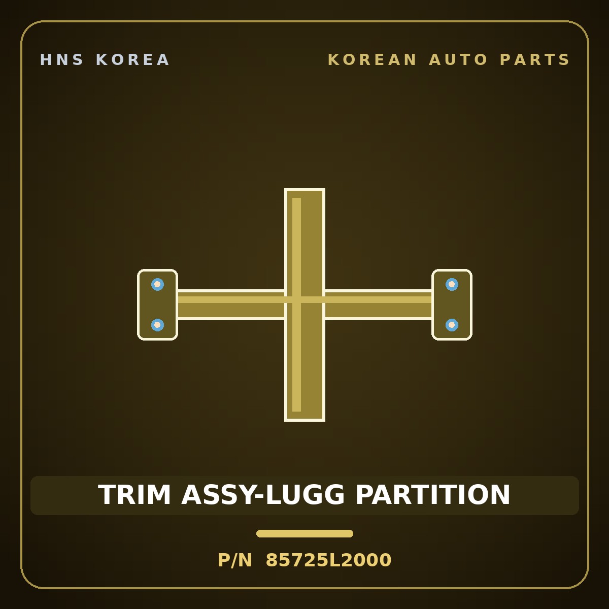 Genuine Mobis TRIM ASSY-LUGG PARTITION 85725L2000 for K5 2020 HNS Parts Korea