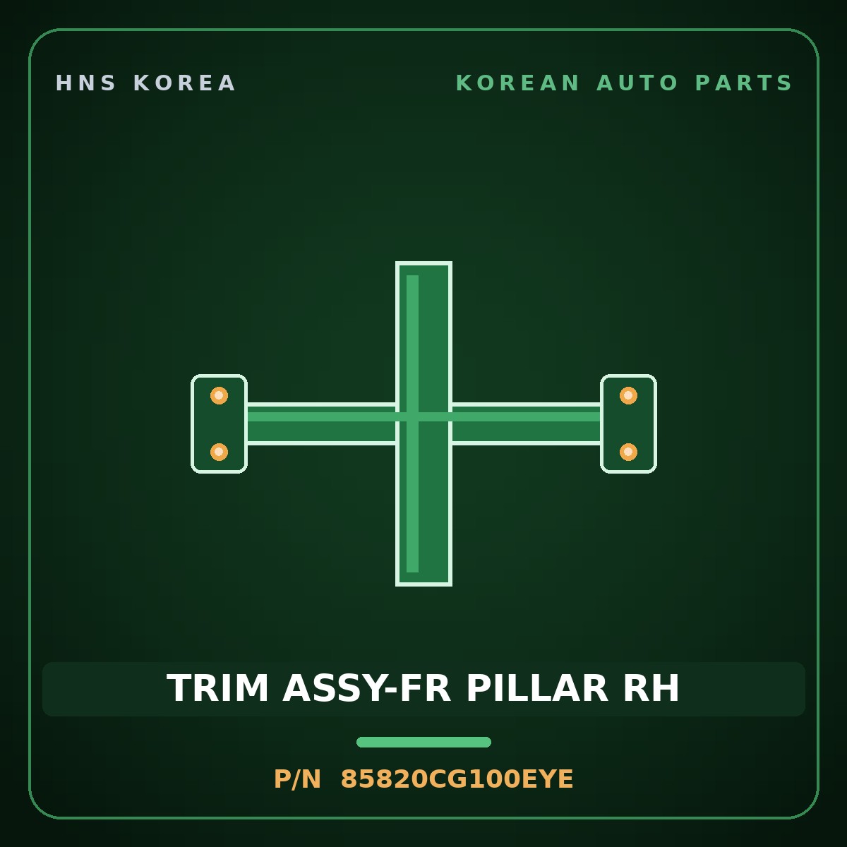 Genuine Mobis TRIM ASSY-FR PILLAR RH 85820CG100EYE for Staria 2021 HNS Parts Korea