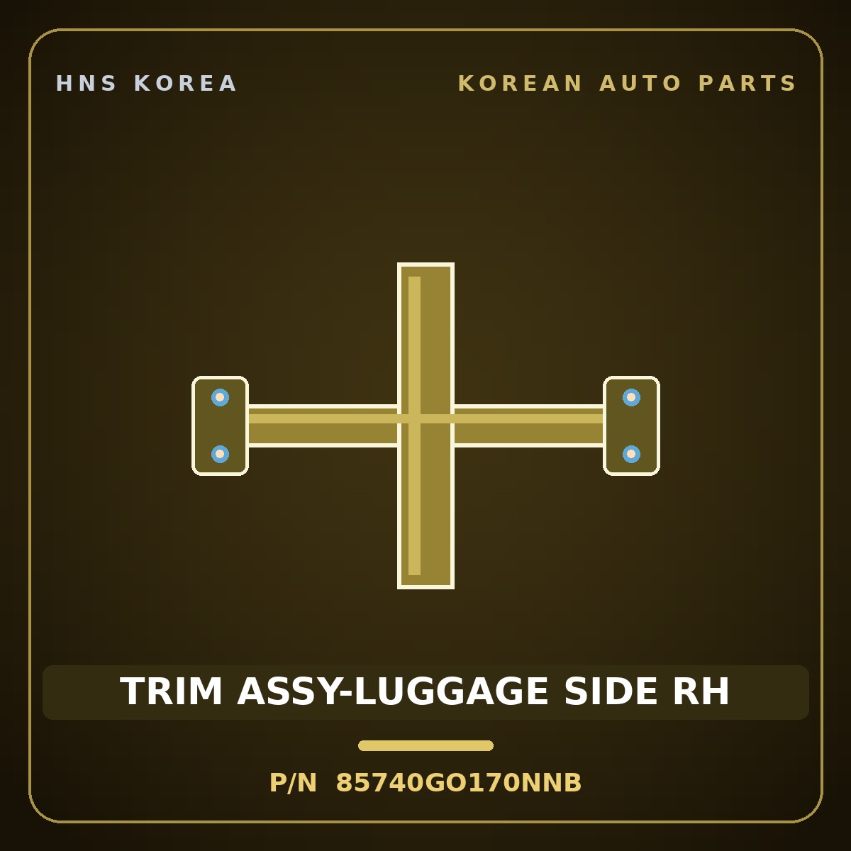 Genuine Mobis TRIM ASSY-LUGGAGE SIDE RH 85740GO170NNB for IONIQ 2024 HNS Parts Korea