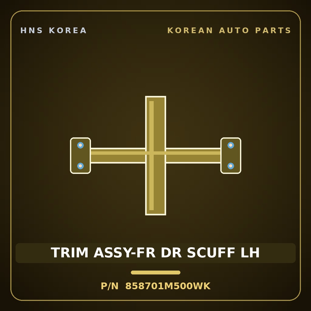 Genuine Mobis TRIM ASSY-FR DR SCUFF LH 858701M500WK for Forte 2008 HNS Parts Korea