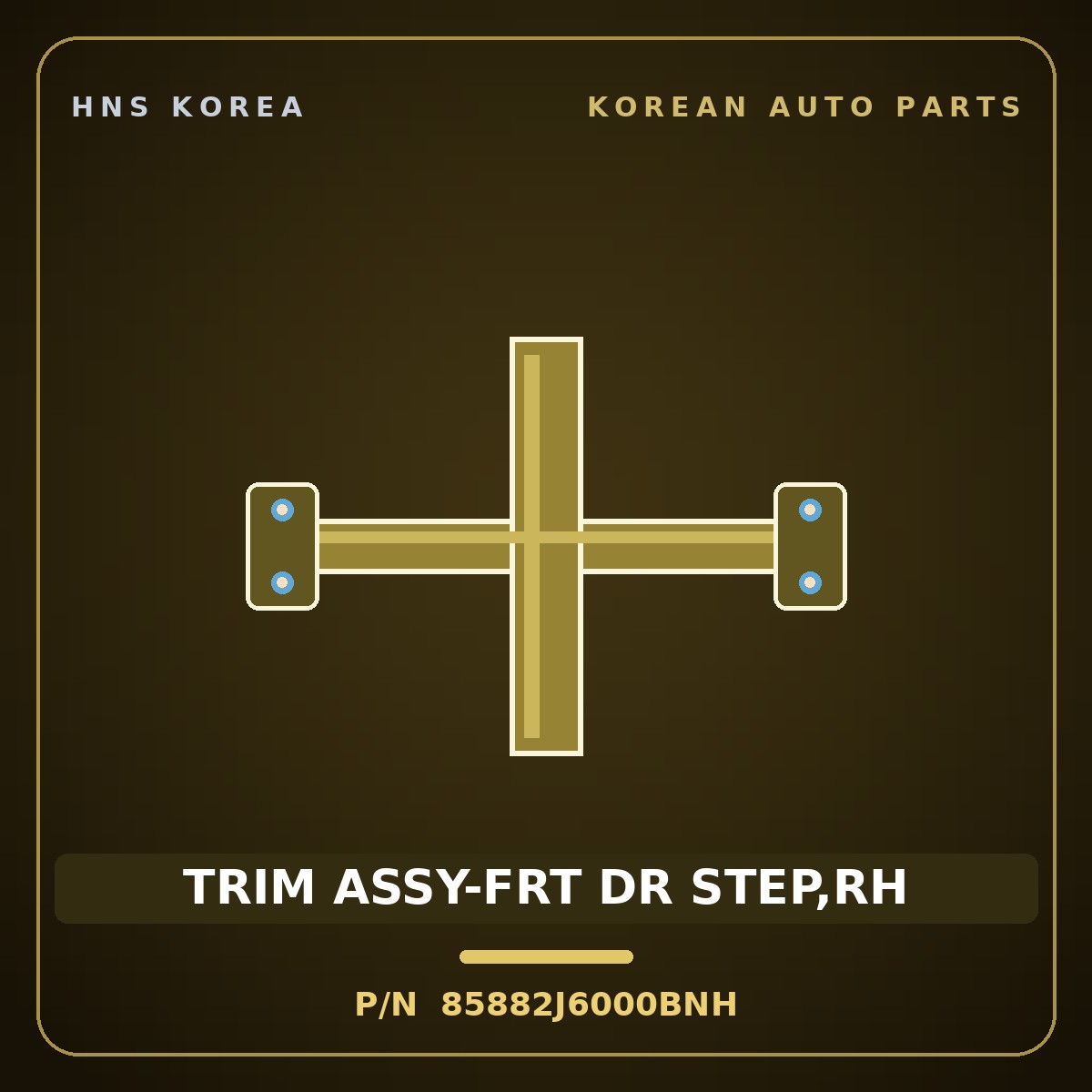 Genuine Mobis TRIM ASSY-FRT DR STEP,RH 85882J6000BNH for K9 2021 HNS Parts Korea
