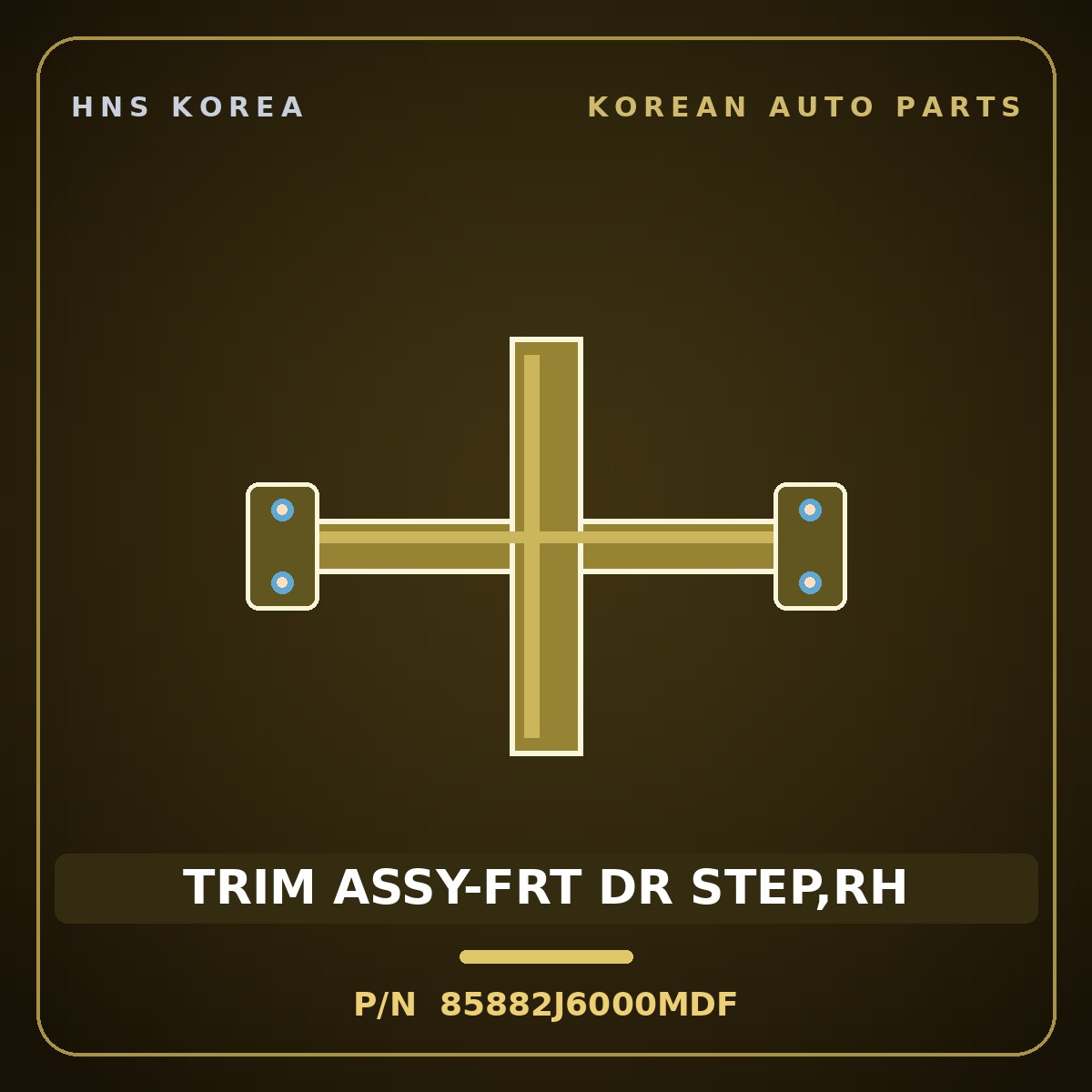 Genuine Mobis TRIM ASSY-FRT DR STEP,RH 85882J6000MDF for K9 2021 HNS Parts Korea