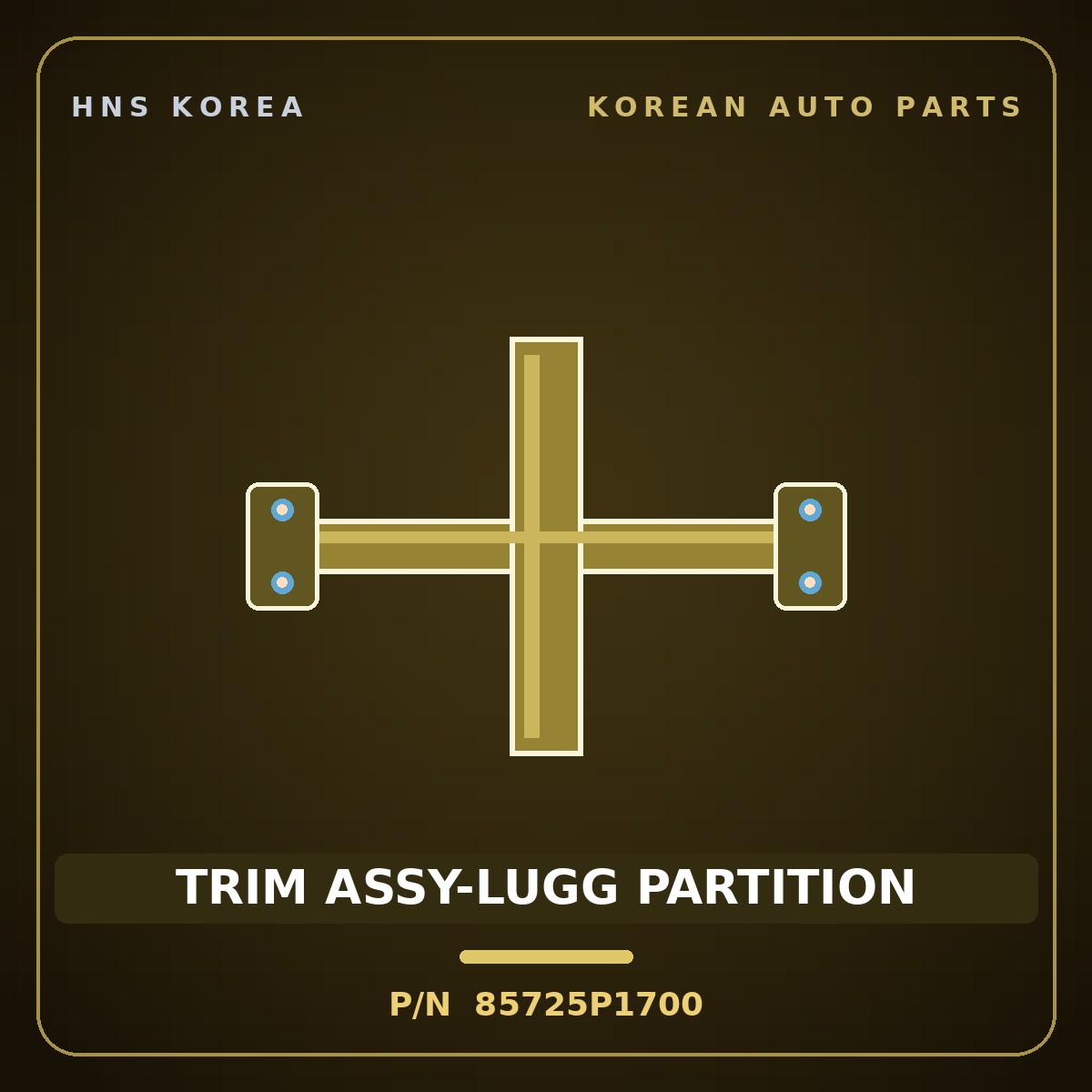 Genuine Mobis TRIM ASSY-LUGG PARTITION 85725P1700 for Sportage 2022 HNS Parts Korea