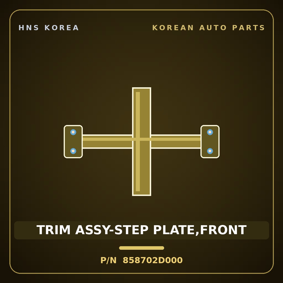 Genuine Mobis TRIM ASSY-STEP PLATE,FRONT 858702D000 for Elantra 2000 HNS Parts Korea