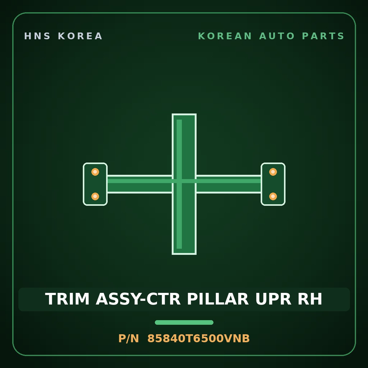 Genuine Mobis TRIM ASSY-CTR PILLAR UPR RH 85840T6500VNB for Genesis GV80 2020 HNS Parts Korea