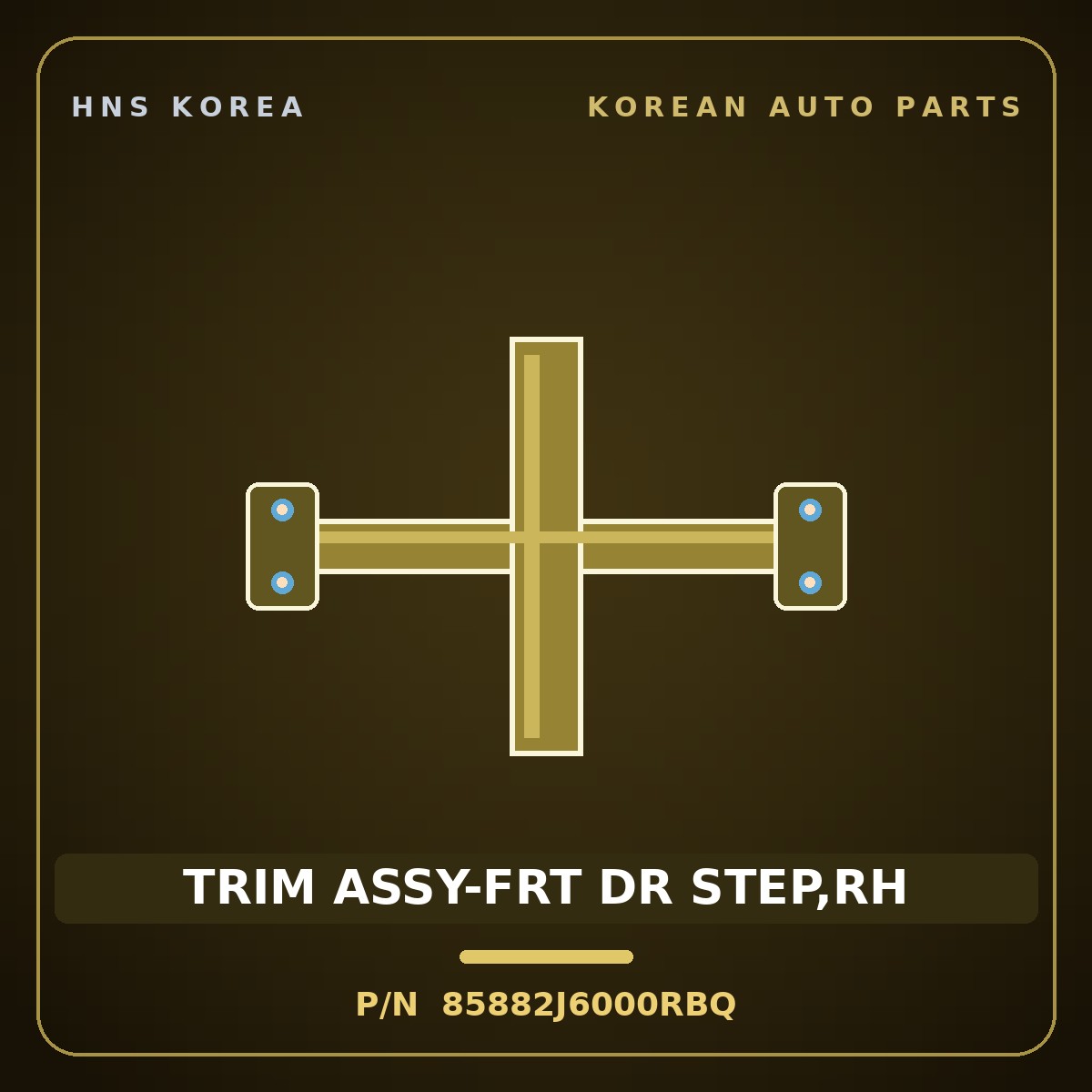 Genuine Mobis TRIM ASSY-FRT DR STEP,RH 85882J6000RBQ for K9 2021 HNS Parts Korea