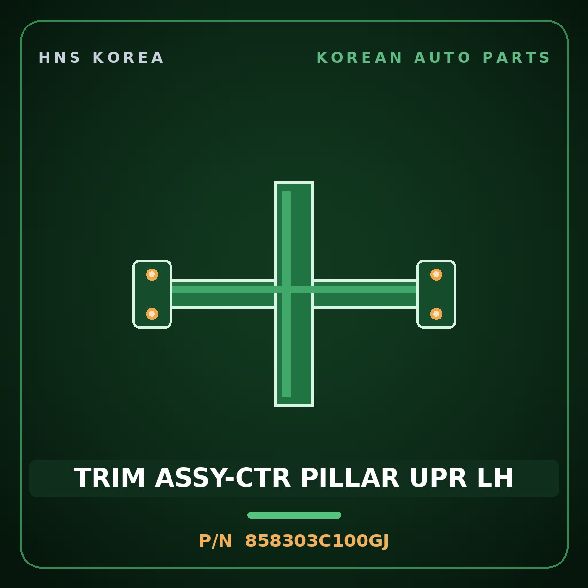 Genuine Mobis TRIM ASSY-CTR PILLAR UPR LH 858303C100GJ for Regal 2002 HNS Parts Korea