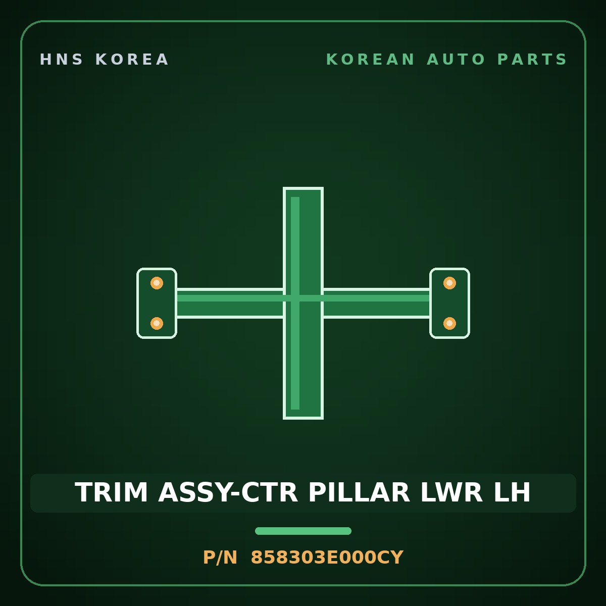 Genuine Mobis TRIM ASSY-CTR PILLAR LWR LH 858303E000CY for Sorento 2002 HNS Parts Korea