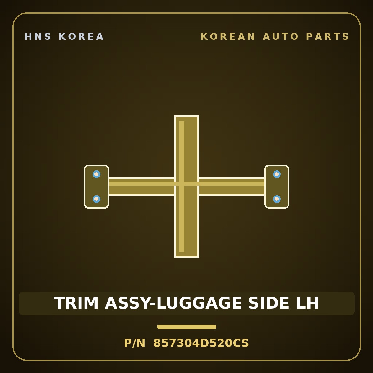 Genuine Mobis TRIM ASSY-LUGGAGE SIDE LH 857304D520CS for Carnival 2005 HNS Parts Korea