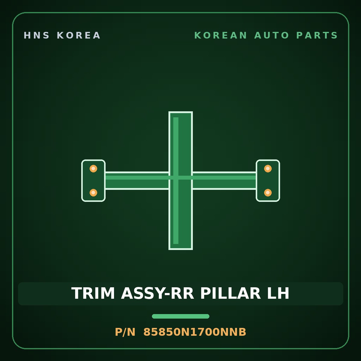 Genuine Mobis TRIM ASSY-RR PILLAR LH 85850N1700NNB for Grandeur 2026 HNS Parts Korea