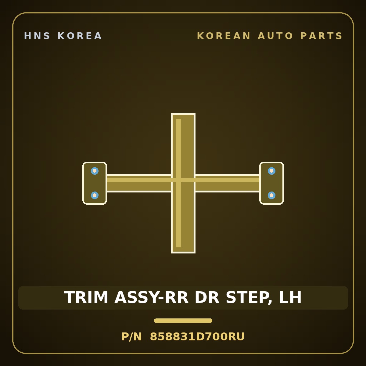 Genuine Mobis TRIM ASSY-RR DR STEP, LH 858831D700RU for Carens 2006 HNS Parts Korea
