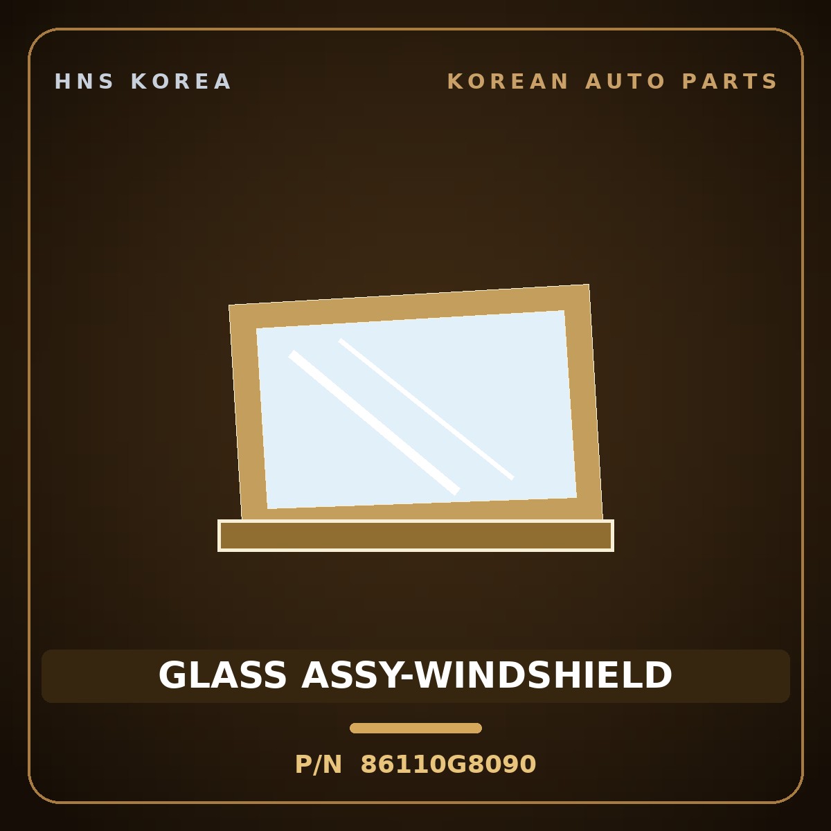 Genuine Mobis GLASS ASSY-WINDSHIELD 86110G8090 for Grandeur 2017 HNS Parts Korea