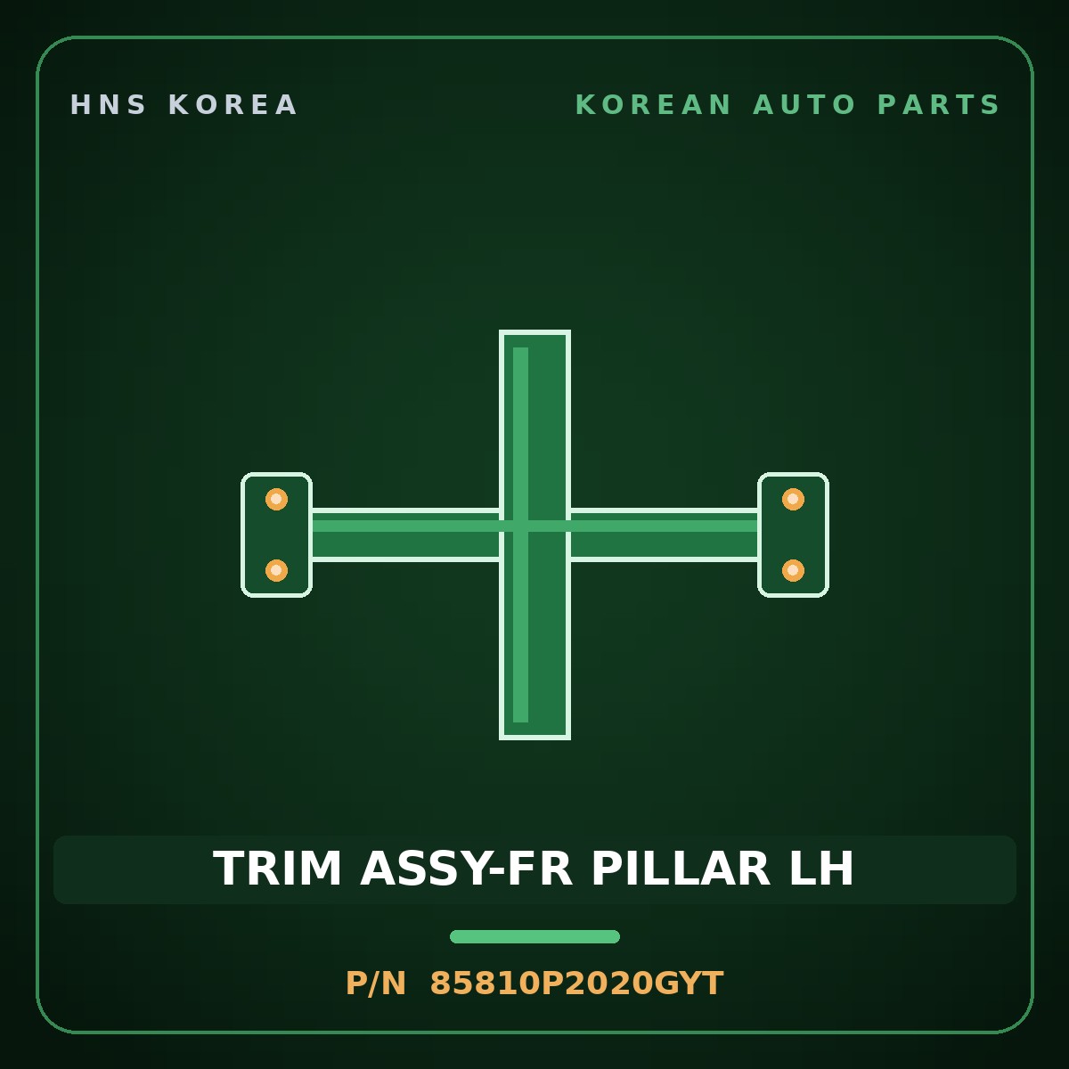 Genuine Mobis TRIM ASSY-FR PILLAR LH 85810P2020GYT for Sorento 2020 HNS Parts Korea