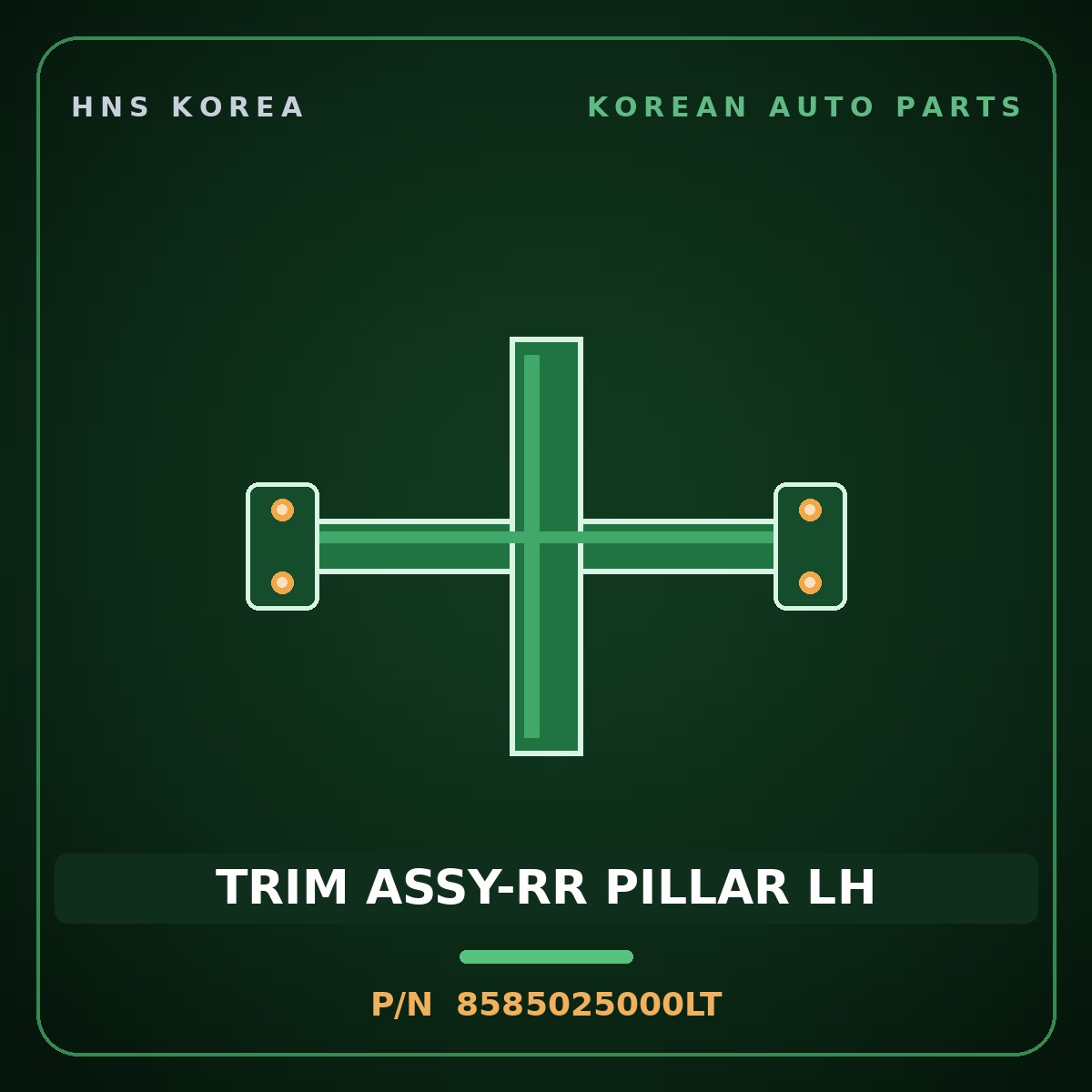 Genuine Mobis TRIM ASSY-RR PILLAR LH 8585025000LT for Verna 2000 HNS Parts Korea
