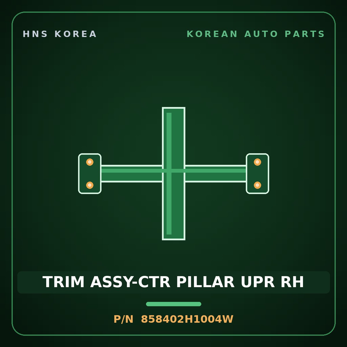 Genuine Mobis TRIM ASSY-CTR PILLAR UPR RH 858402H1004W for Elantra 2006 HNS Parts Korea