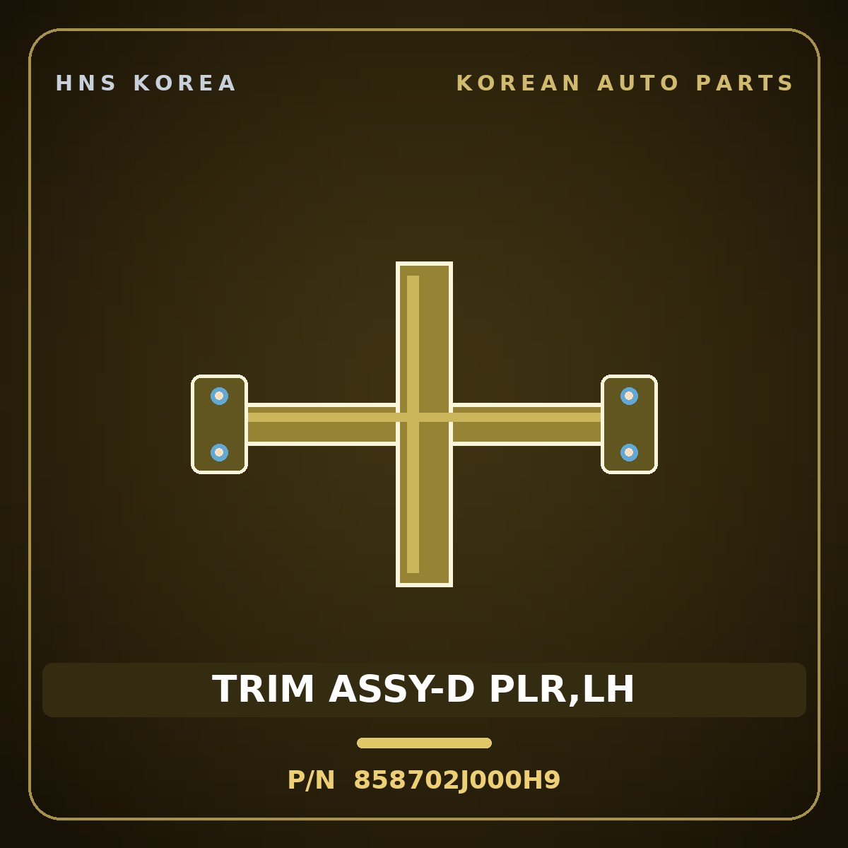 Genuine Mobis TRIM ASSY-D PLR,LH 858702J000H9 for Mohave 2007 HNS Parts Korea