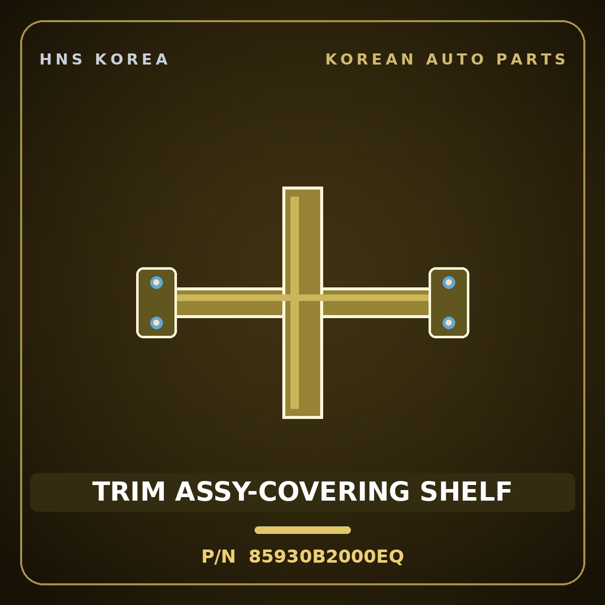 Genuine Mobis TRIM ASSY-COVERING SHELF 85930B2000EQ for Soul 2013 HNS Parts Korea