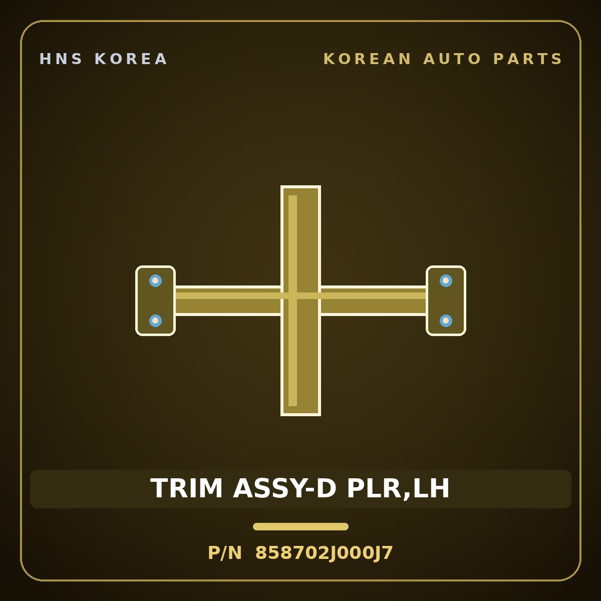 Genuine Mobis TRIM ASSY-D PLR,LH 858702J000J7 for Mohave 2007 HNS Parts Korea