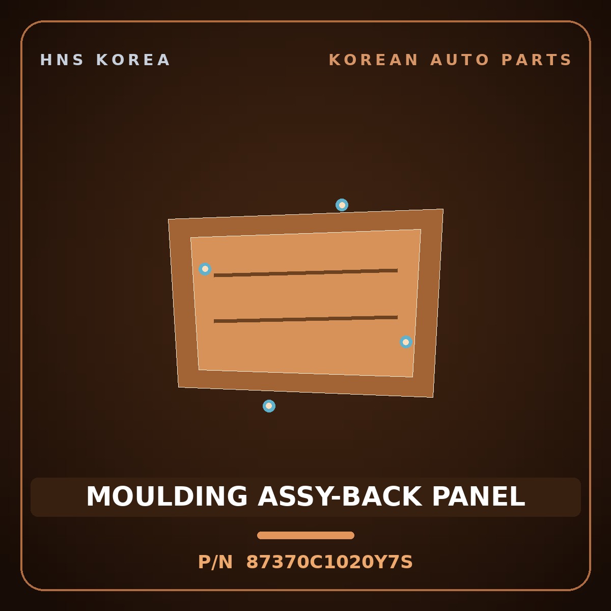 Genuine Mobis MOULDING ASSY-BACK PANEL 87370C1020Y7S for Sonata 2014 HNS Parts Korea