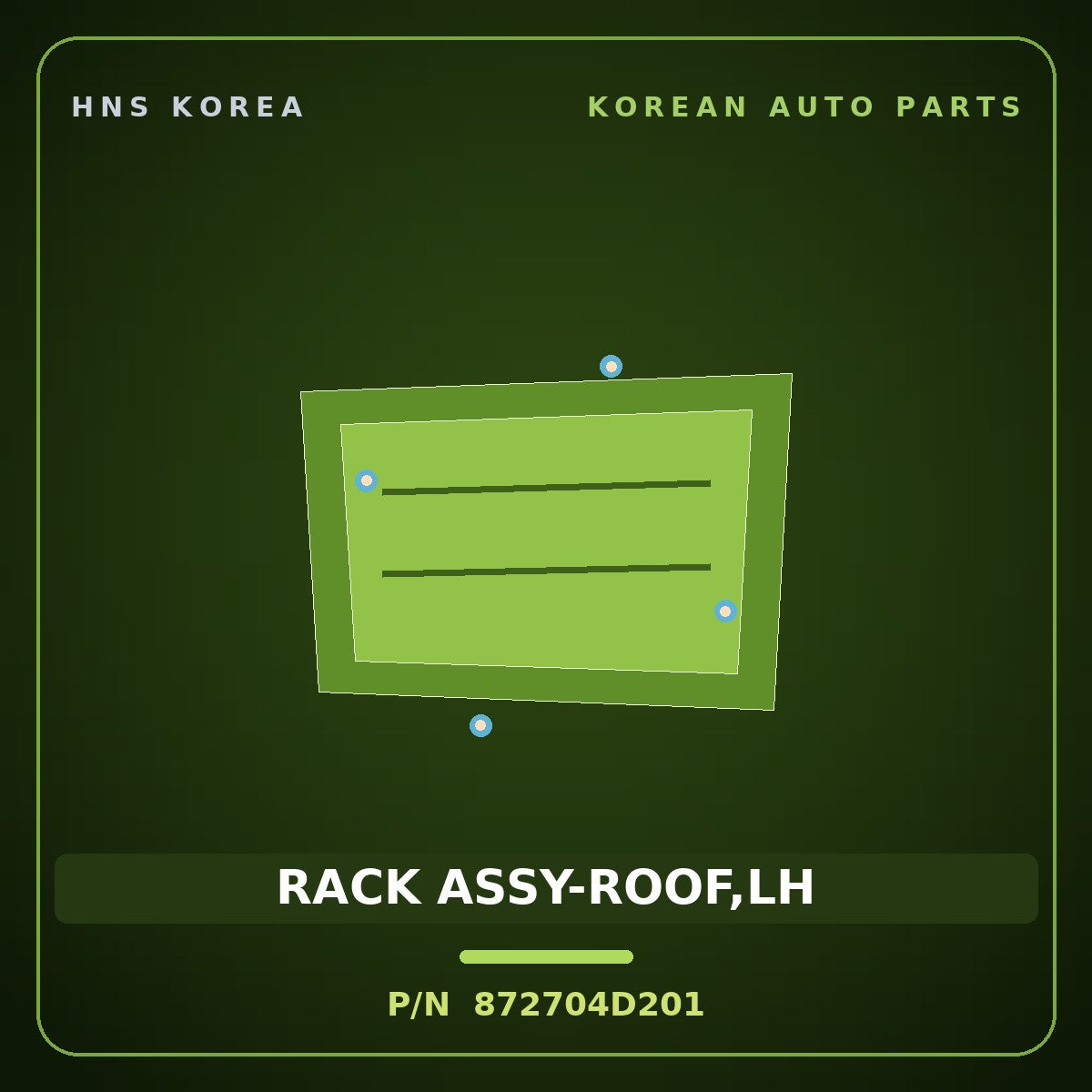 Genuine Mobis RACK ASSY-ROOF,LH 872704D201 for Carnival 2005 HNS Parts Korea